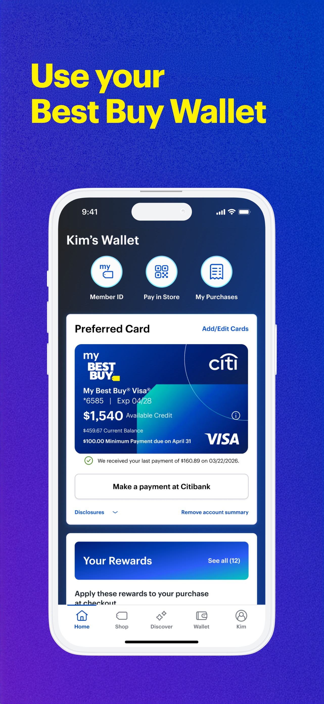 Best Buy App Store screenshot 7: Use your Best Buy Wallet