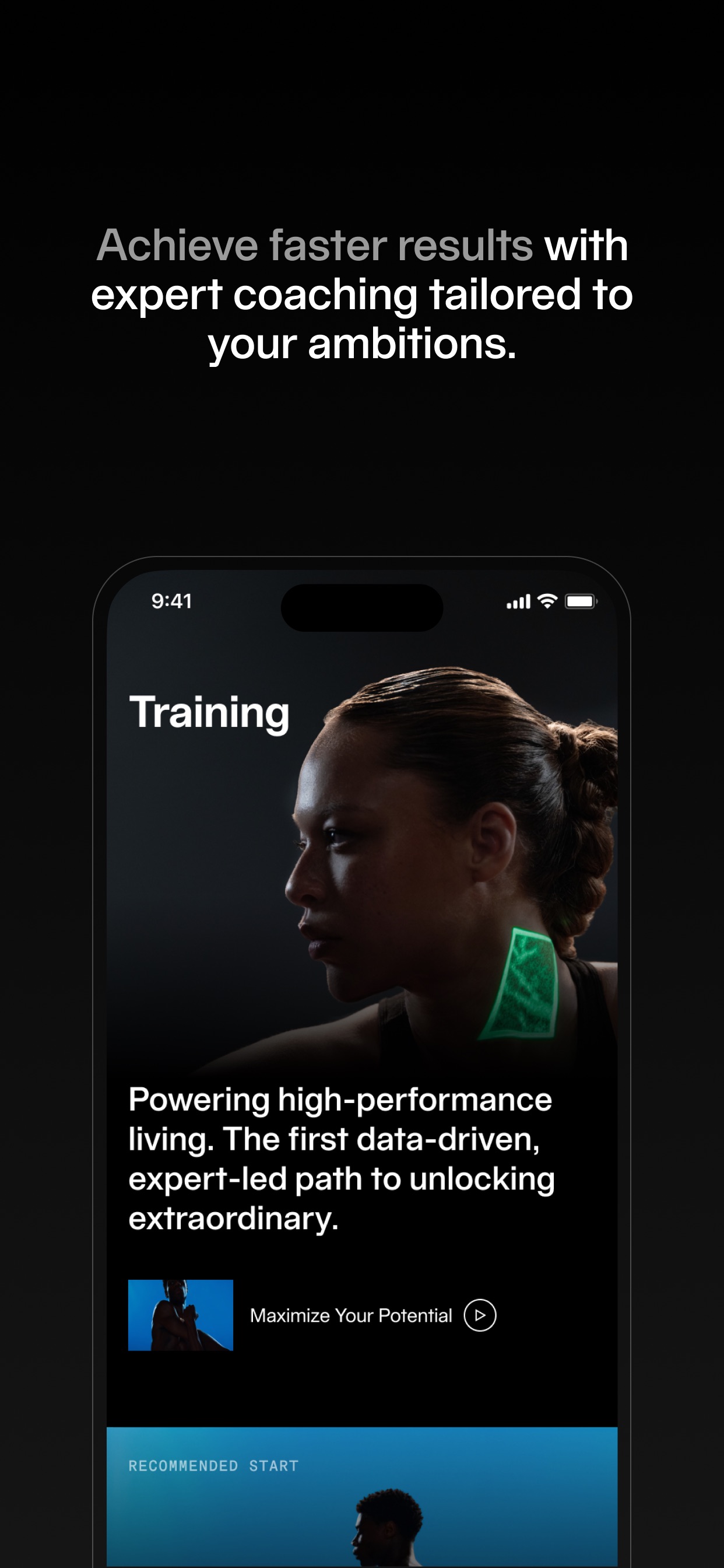 Equinox+ App Store screenshot 5: Achieve faster results with expert coaching tailored to your ambitions.
