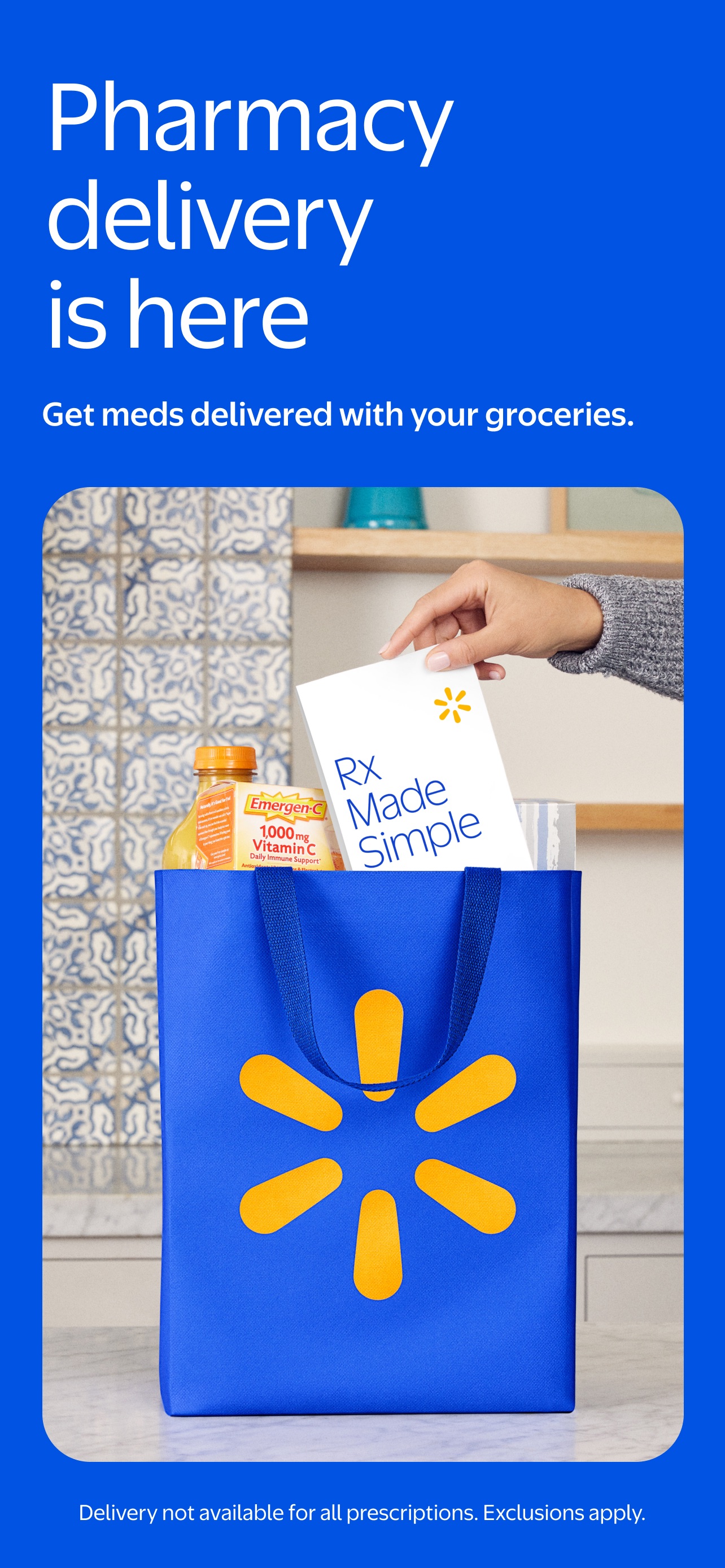 Walmart App Store screenshot 7: Pharmacy delivery is here
Get meds delivered with your groceries.