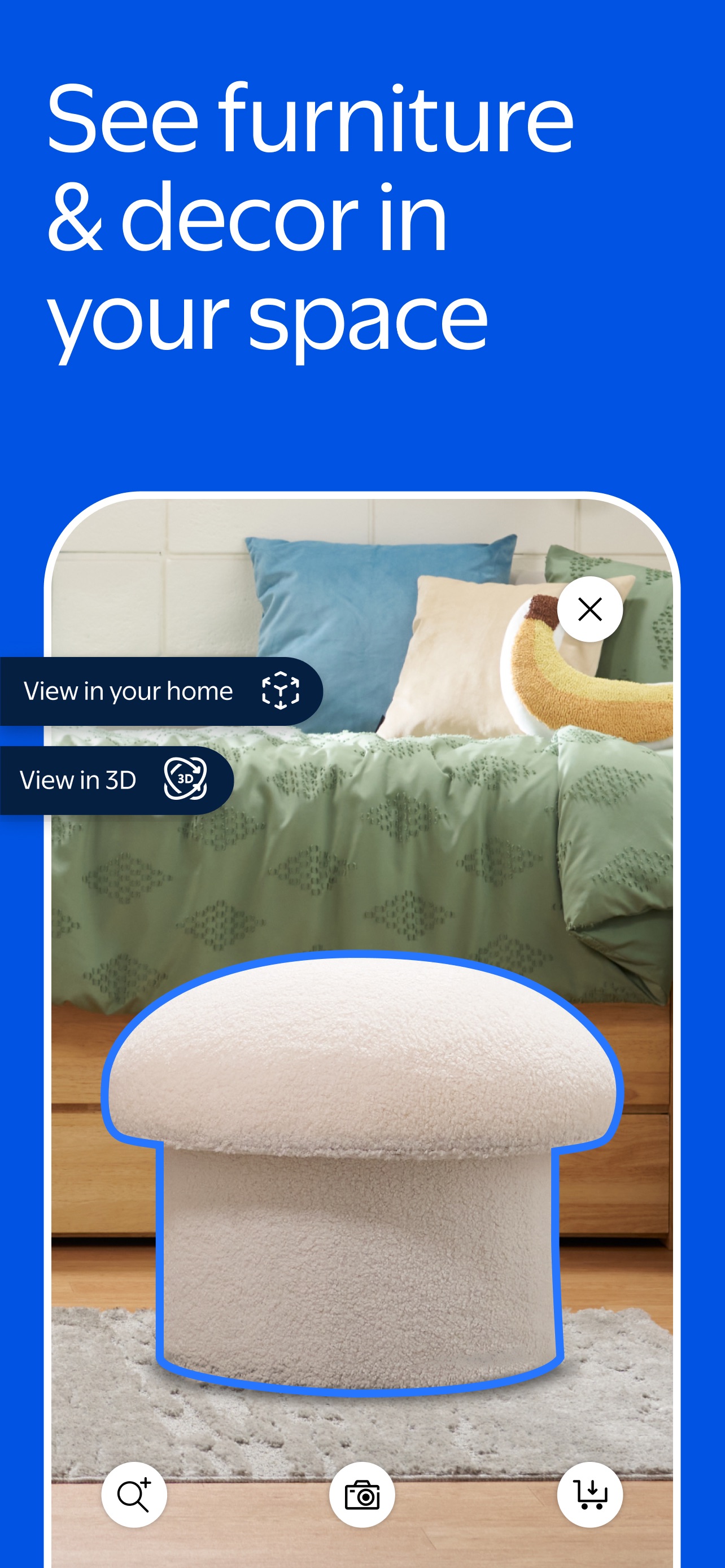 Walmart App Store screenshot 9: See furniture & decor in your space