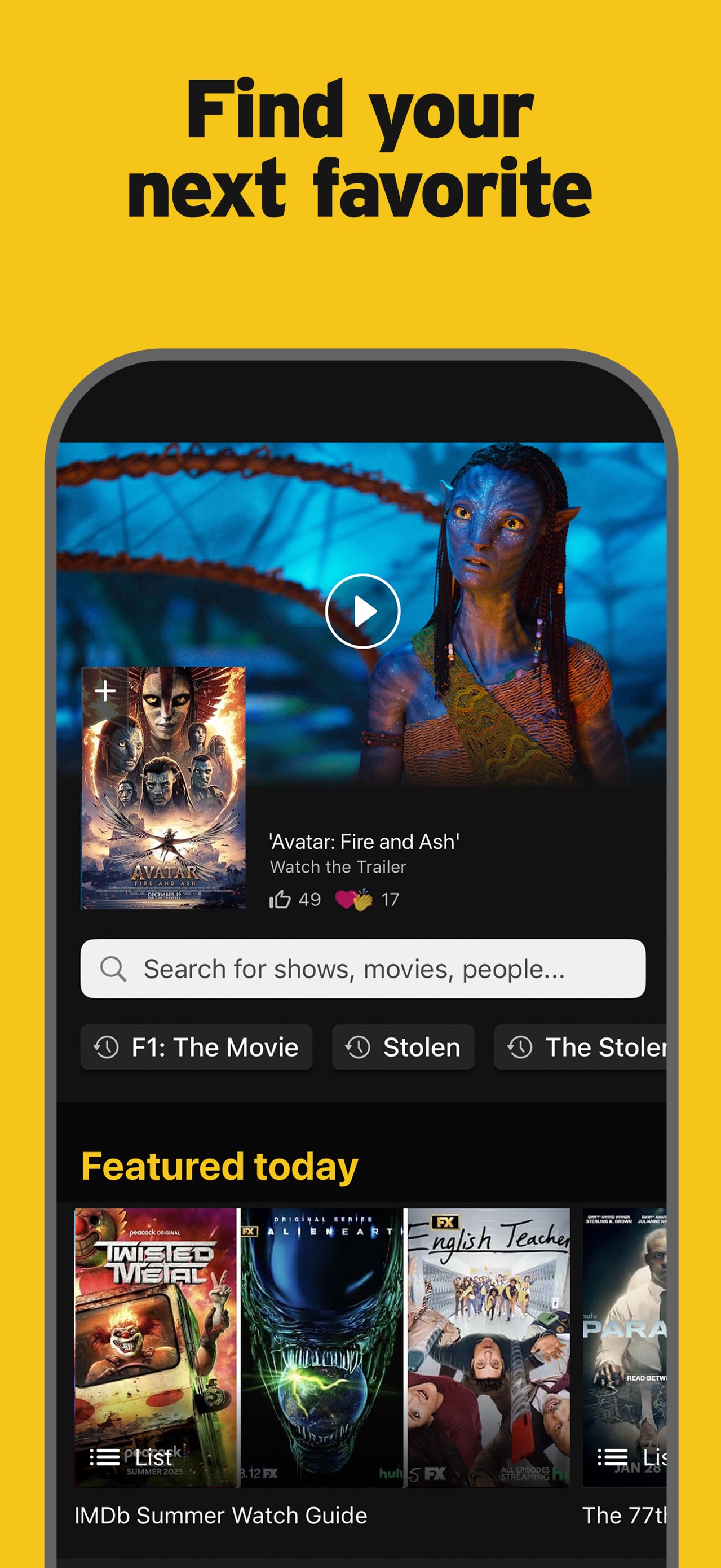 IMDb App Store screenshot: Find your next favorite