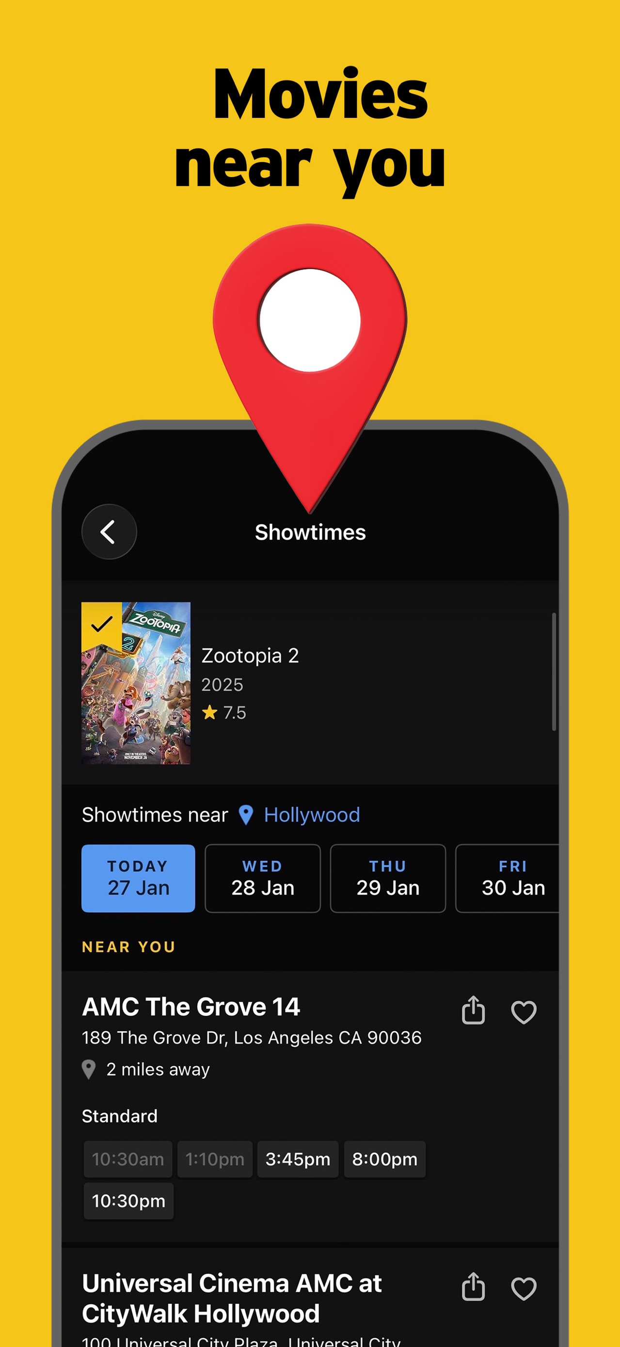 IMDb App Store screenshot: Movies near you