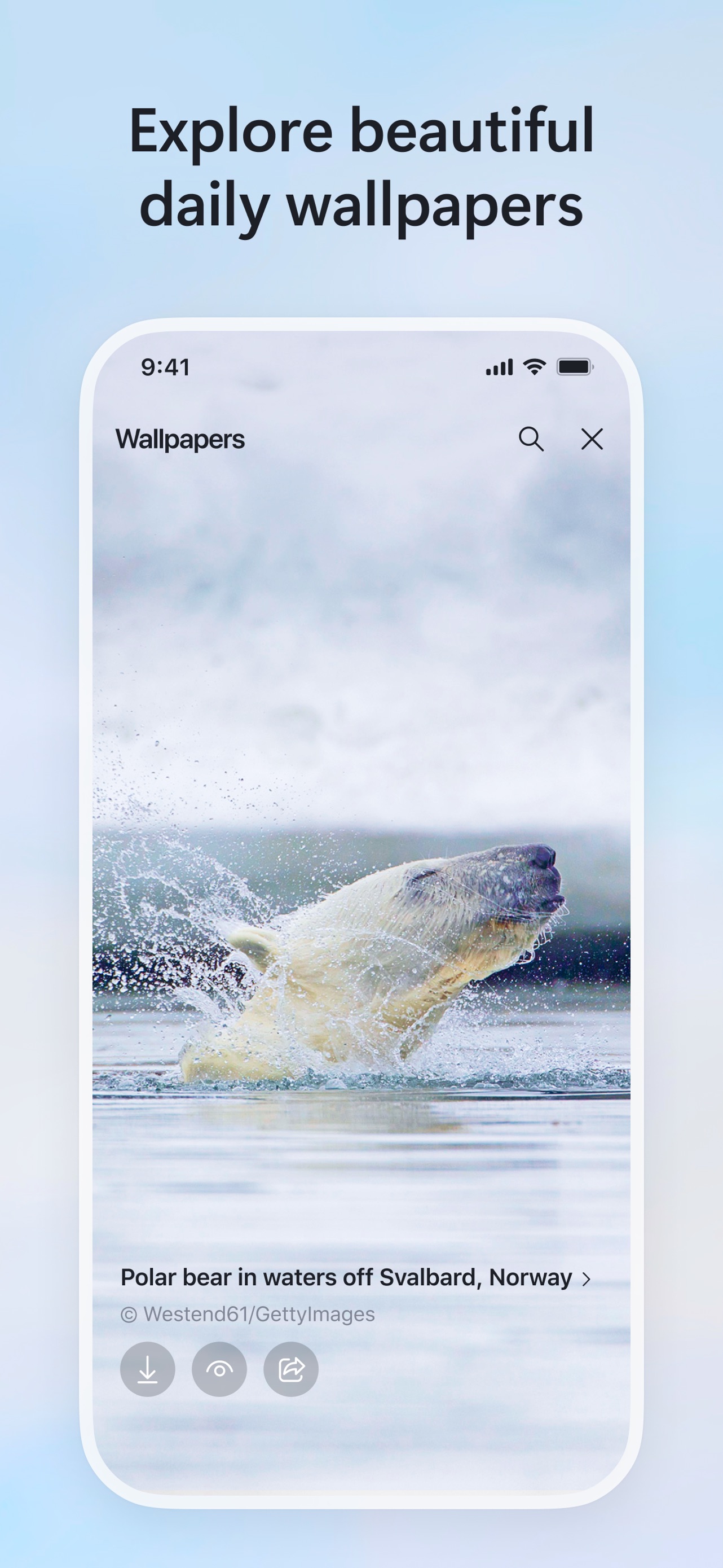 Bing App Store screenshot 8: Explore beautiful daily wallpapers