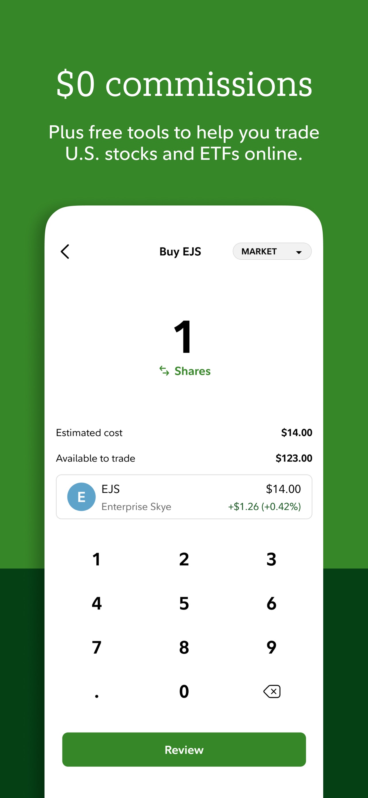 Fidelity App Store screenshot 8: $0 commissions Plus free tools to help you trade U.S. stocks and ETFs online.