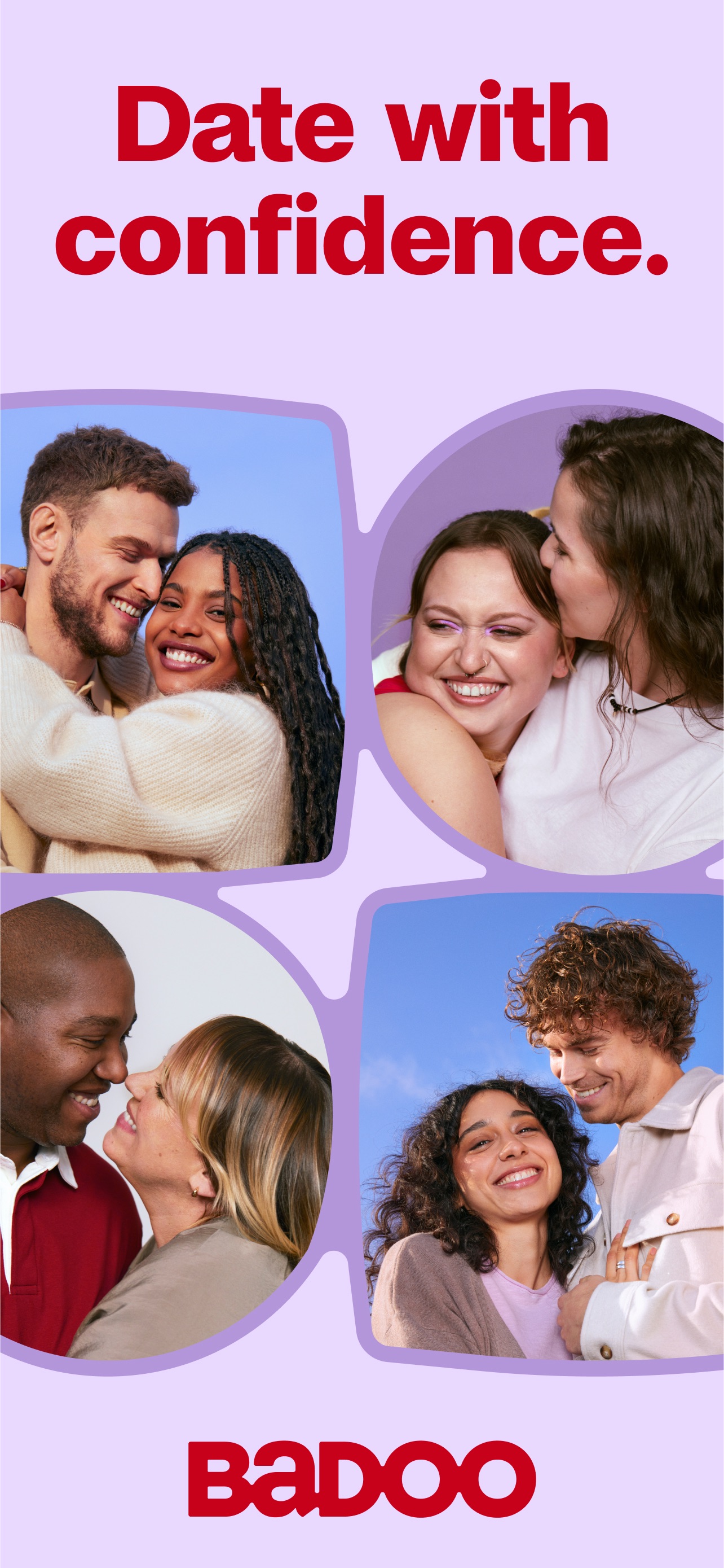 Badoo App Store screenshot: Date with confidence.