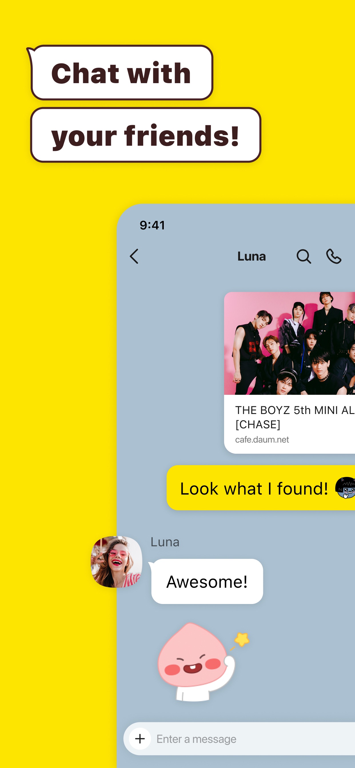 KakaoTalk App Store screenshot: Chat with your friends!