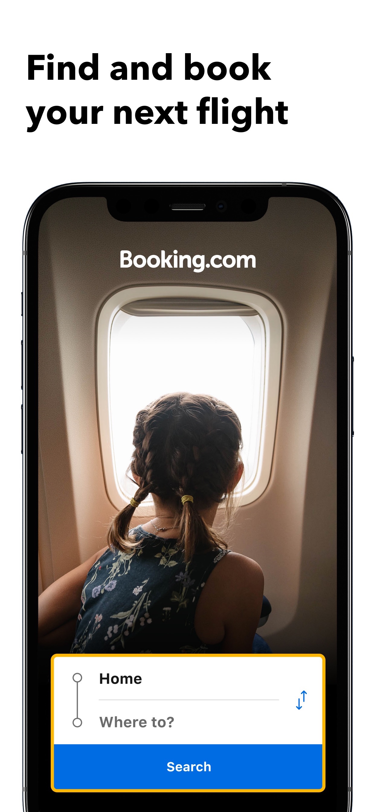 Booking.com App Store screenshot 5: Find and book your next flight