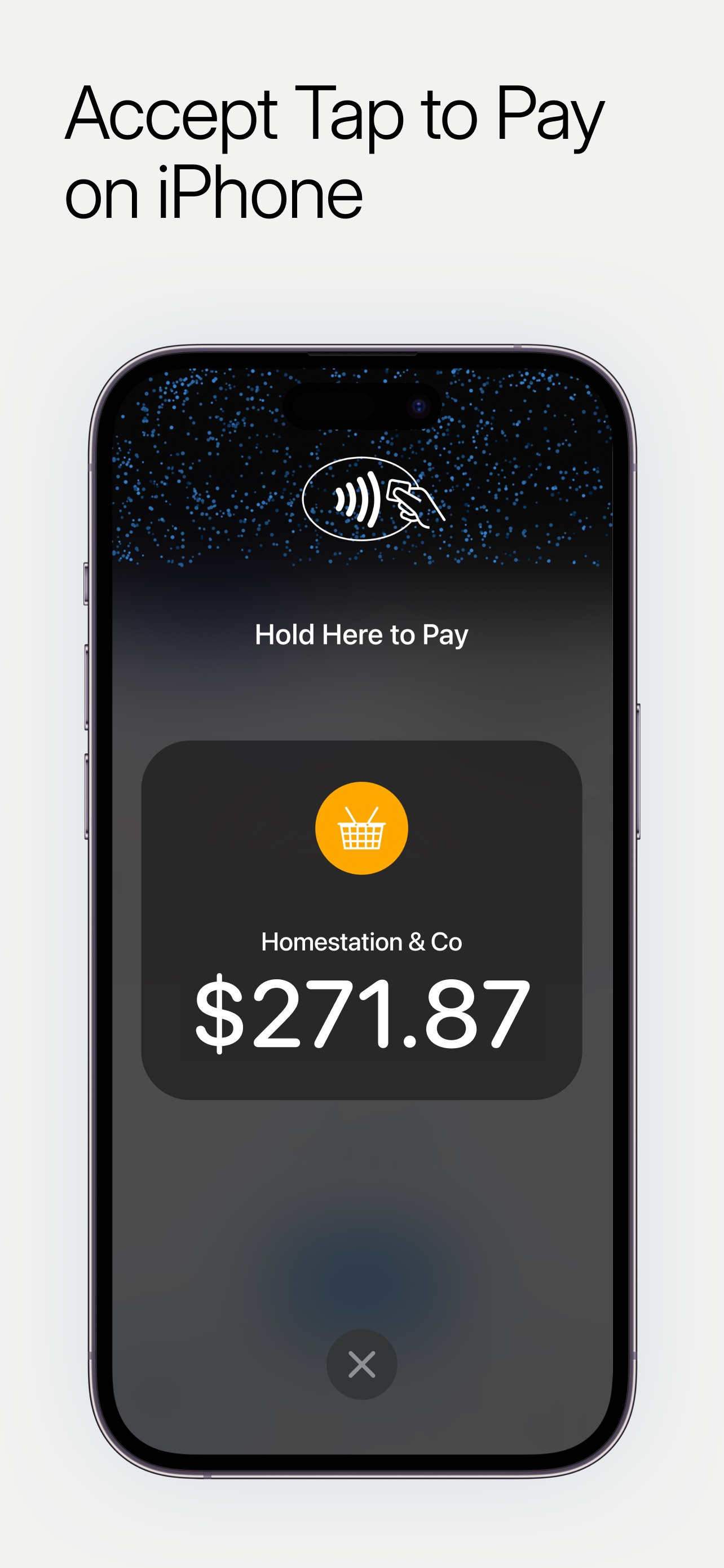 Shopify App Store screenshot: Accept Tap to Pay on iPhone