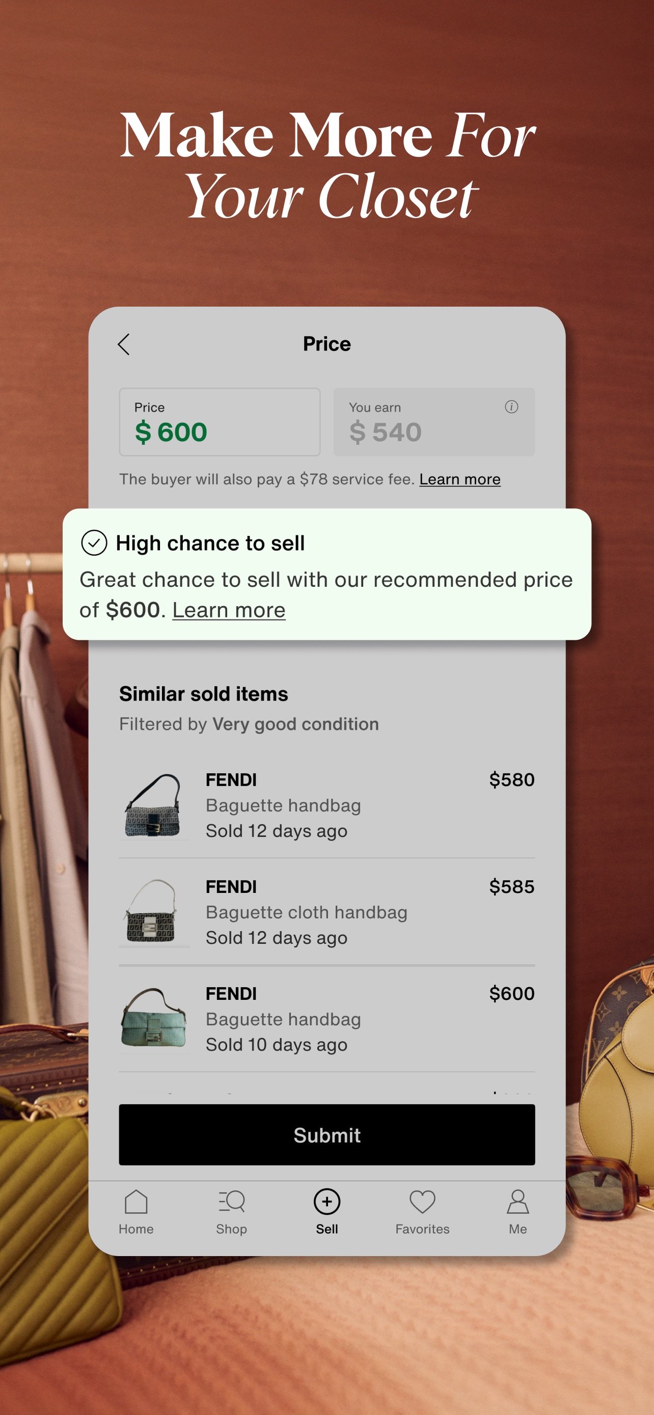Vestiaire Collective App Store screenshot 6: Make More For Your Closet