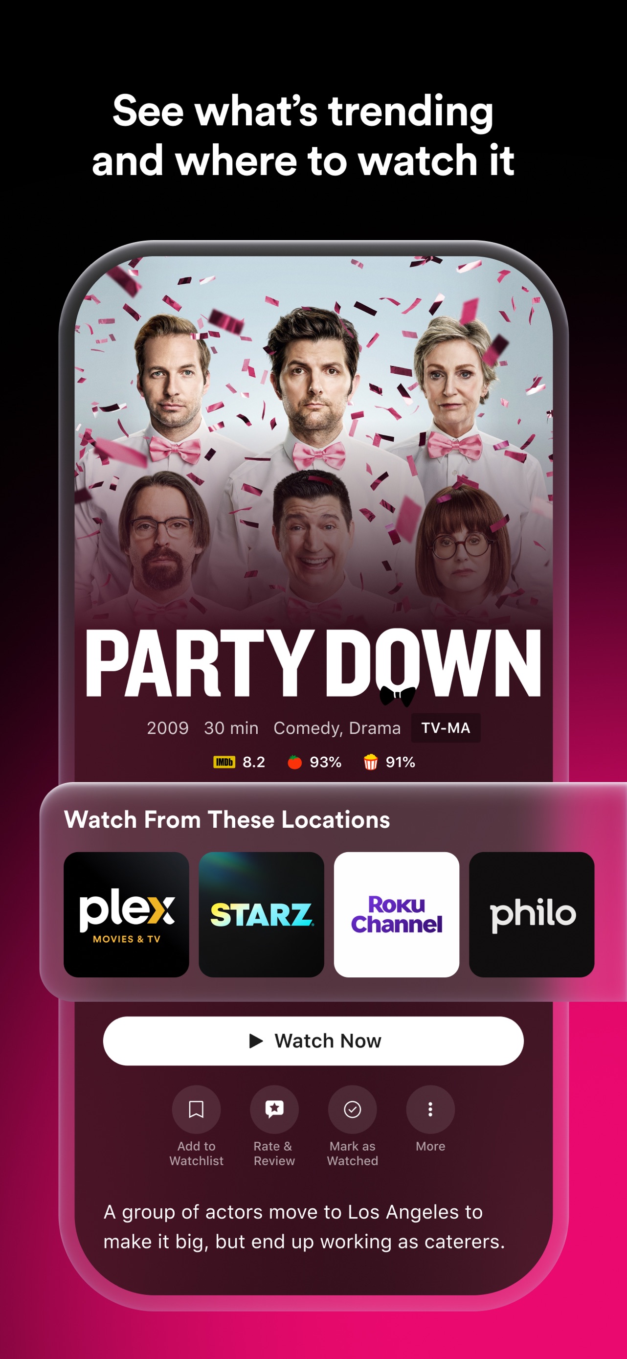 Plex App Store screenshot: See what's trending and where to watch it