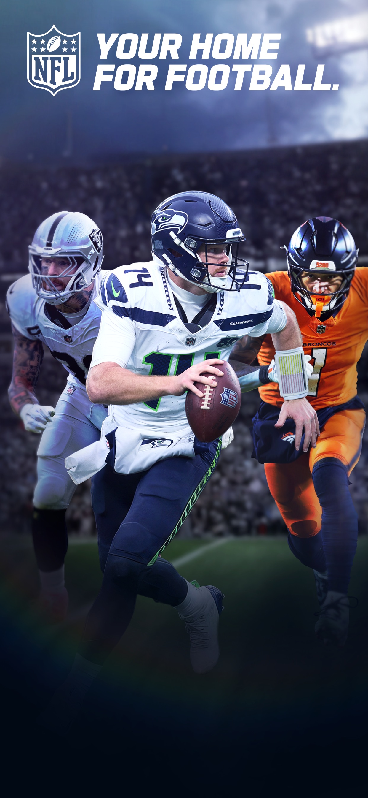 NFL App Store screenshot: YOUR HOME FOR FOOTBALL.
