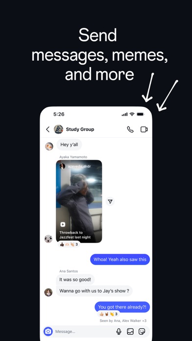 Instagram App Store screenshot: Send messages, memes, and more