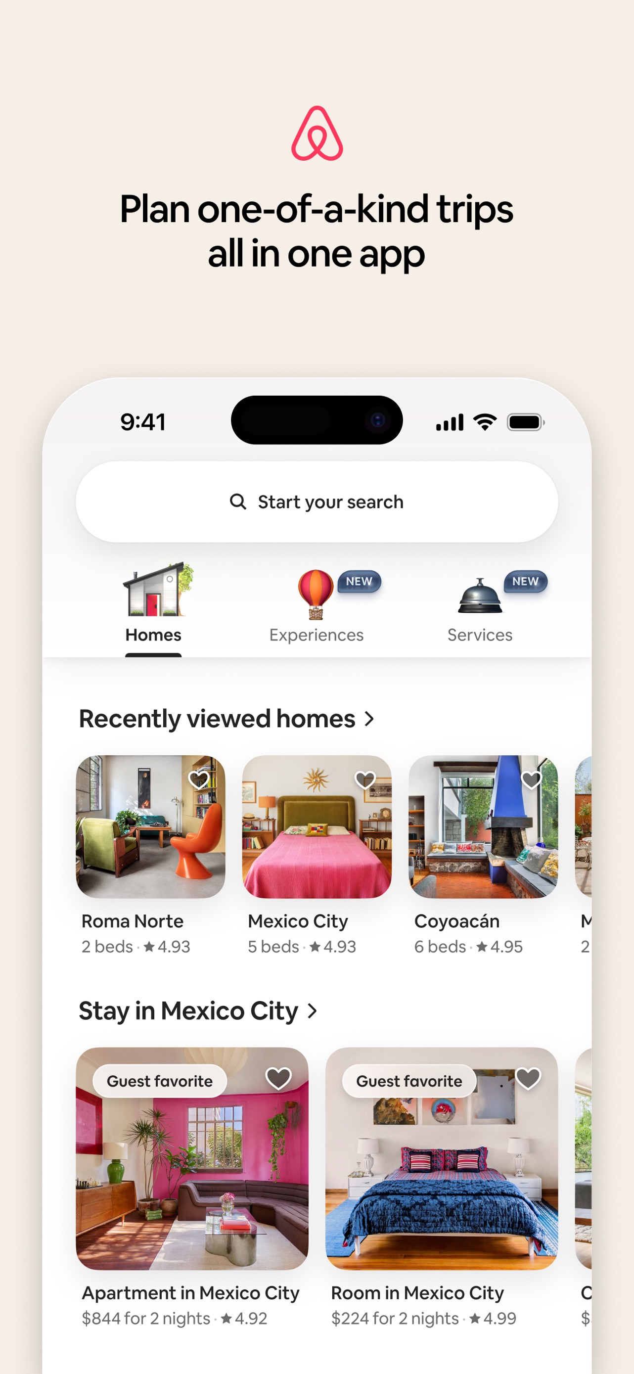 Airbnb App Store screenshot: listing design