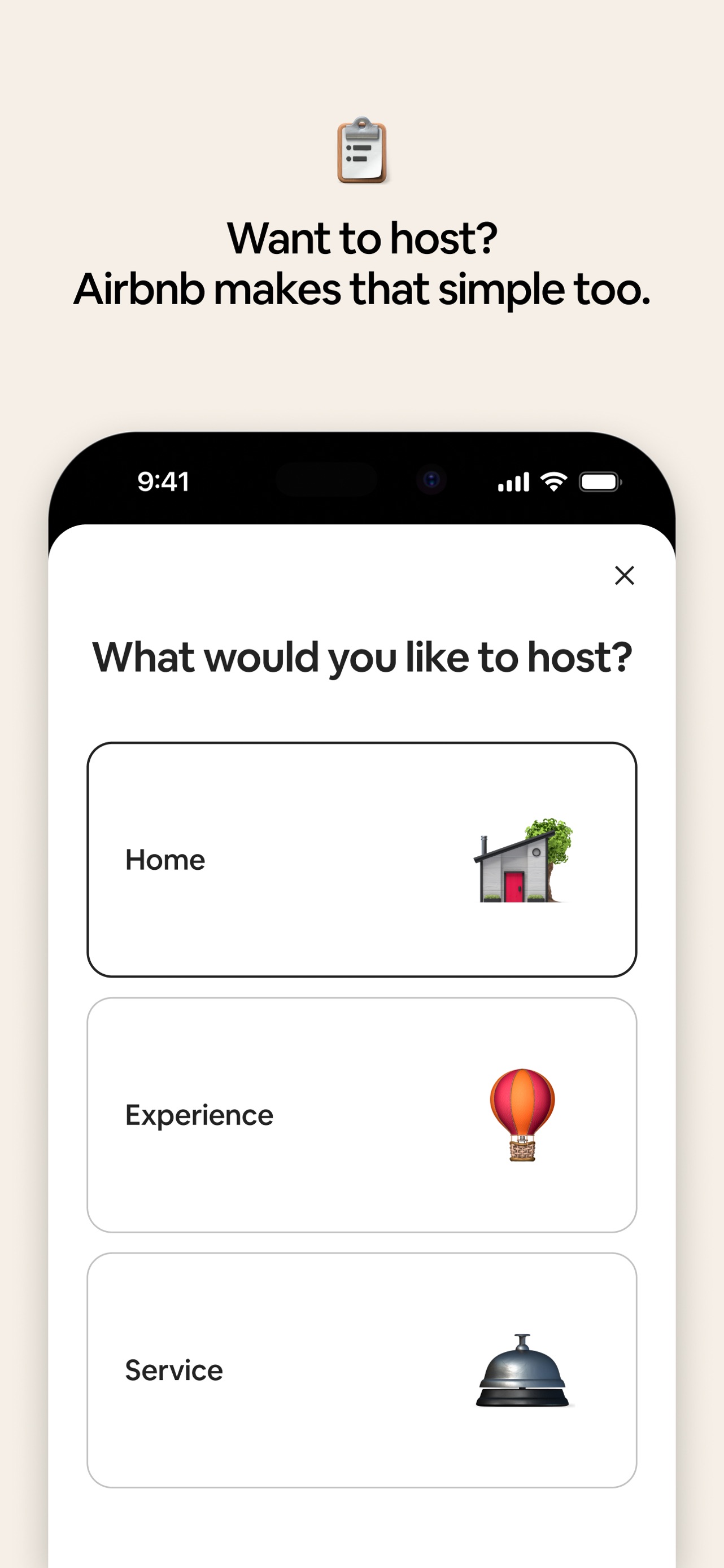 Airbnb App Store screenshot 7: Want to host? Airbnb makes that simple too.