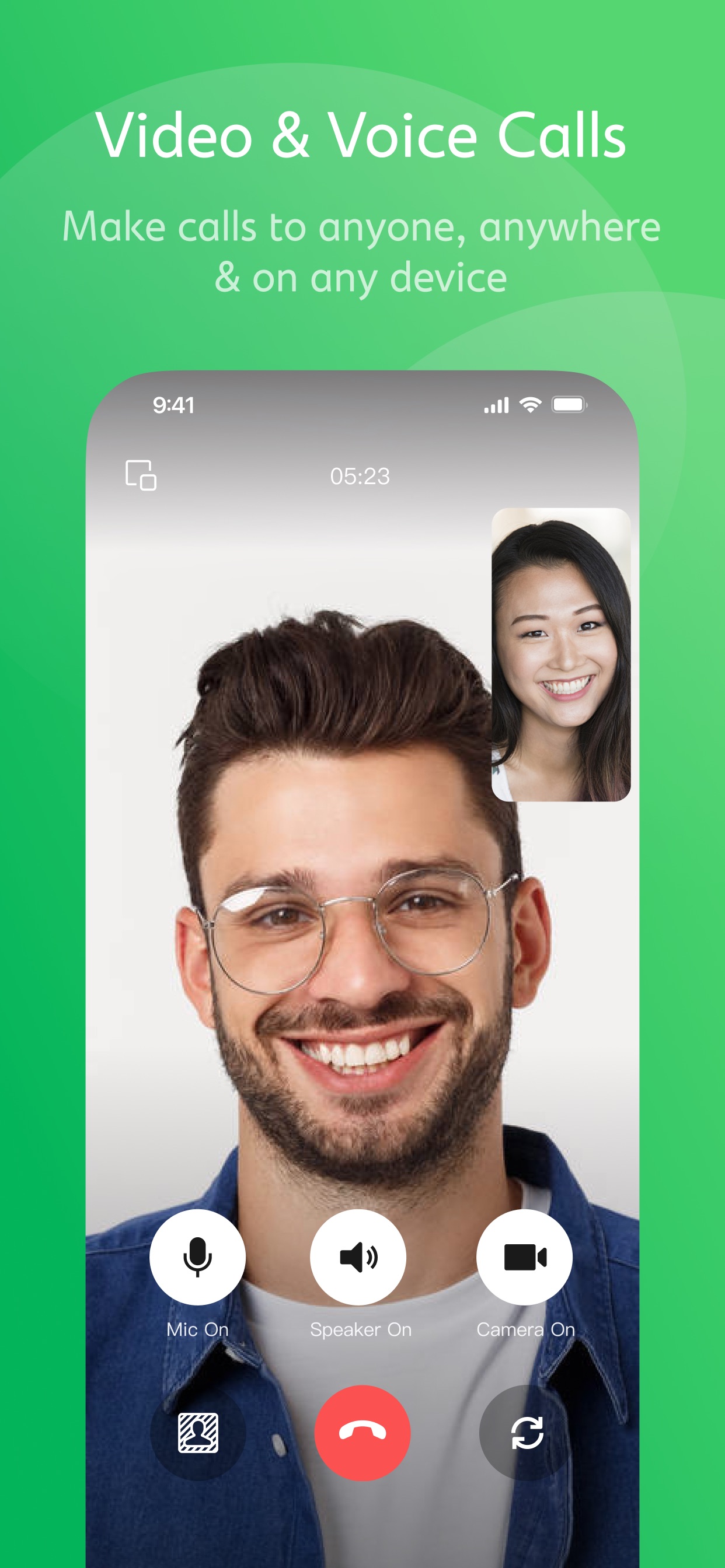WeChat App Store screenshot: Video & Voice Calls Make calls to anyone, anywhere & on any device