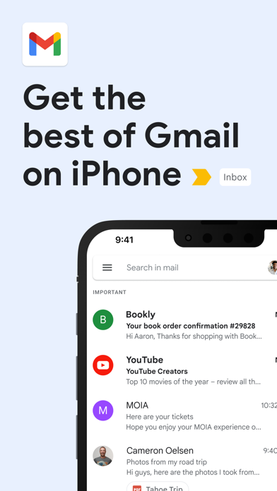Gmail App Store screenshot: Get the best of Gmail on iPhone