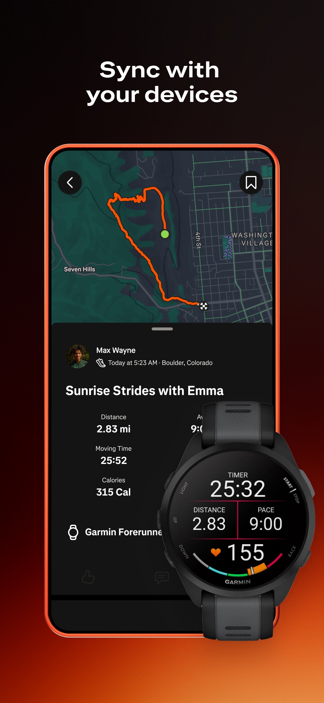 Strava App Store screenshot 9: Sync with your devices