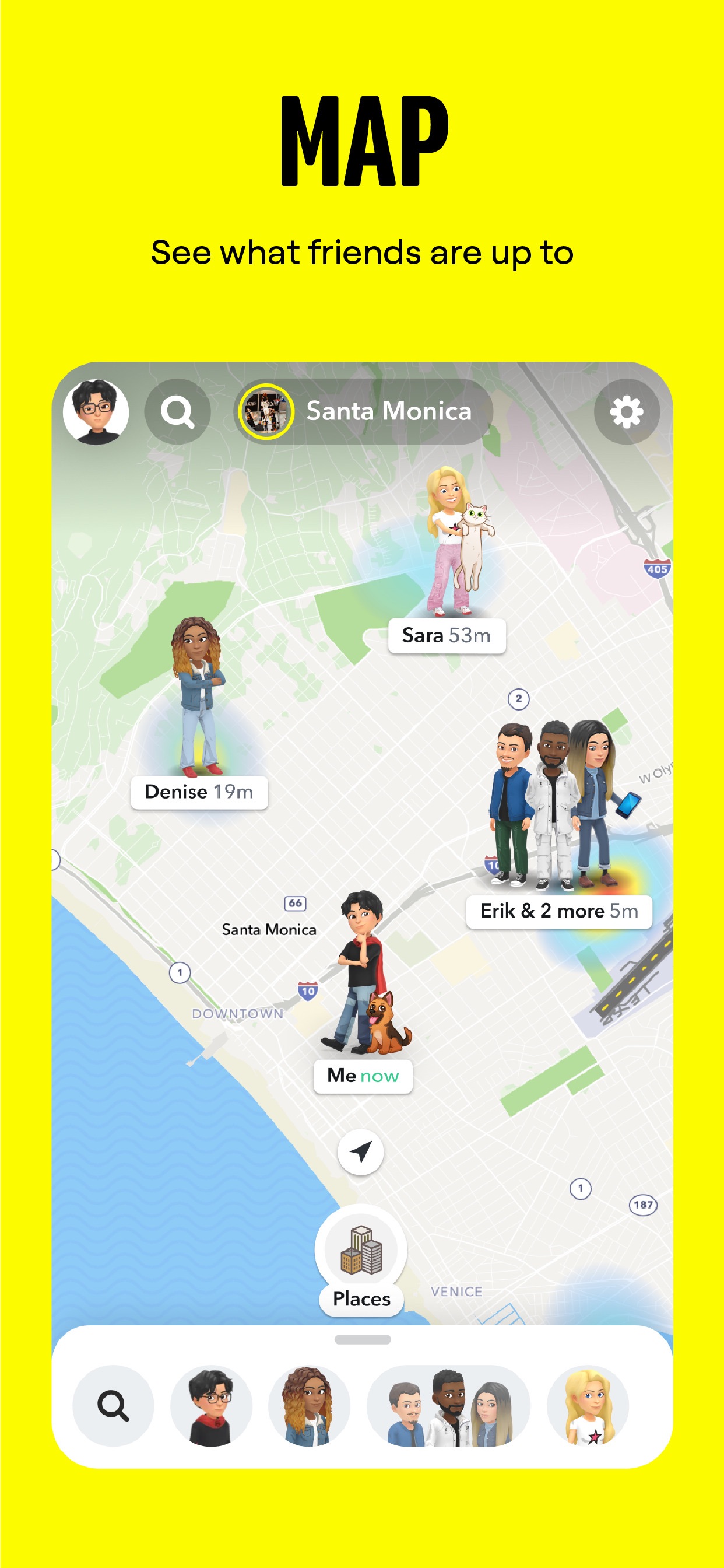 Snapchat App Store screenshot: MAP
See what friends are up to