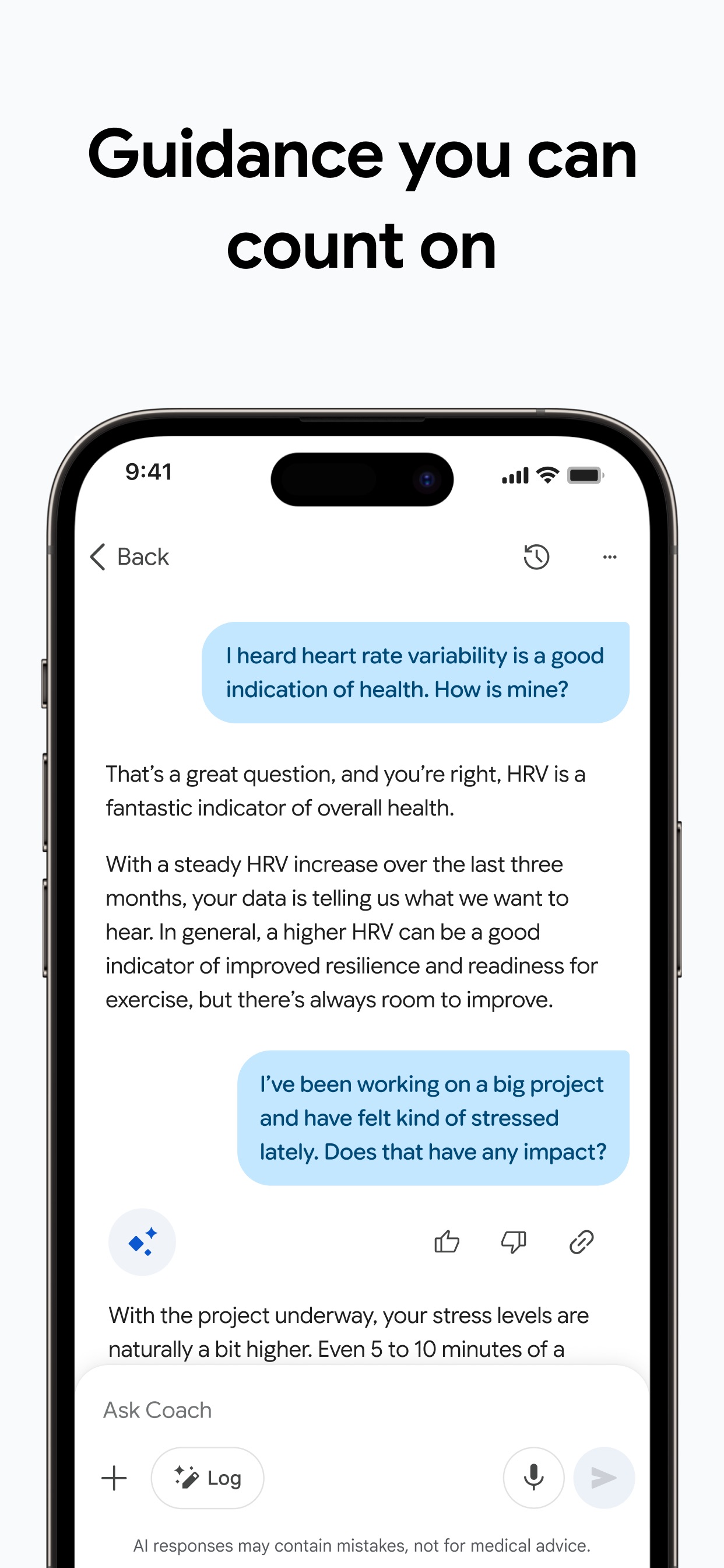 Fitbit App Store screenshot 5: Guidance you can count on
