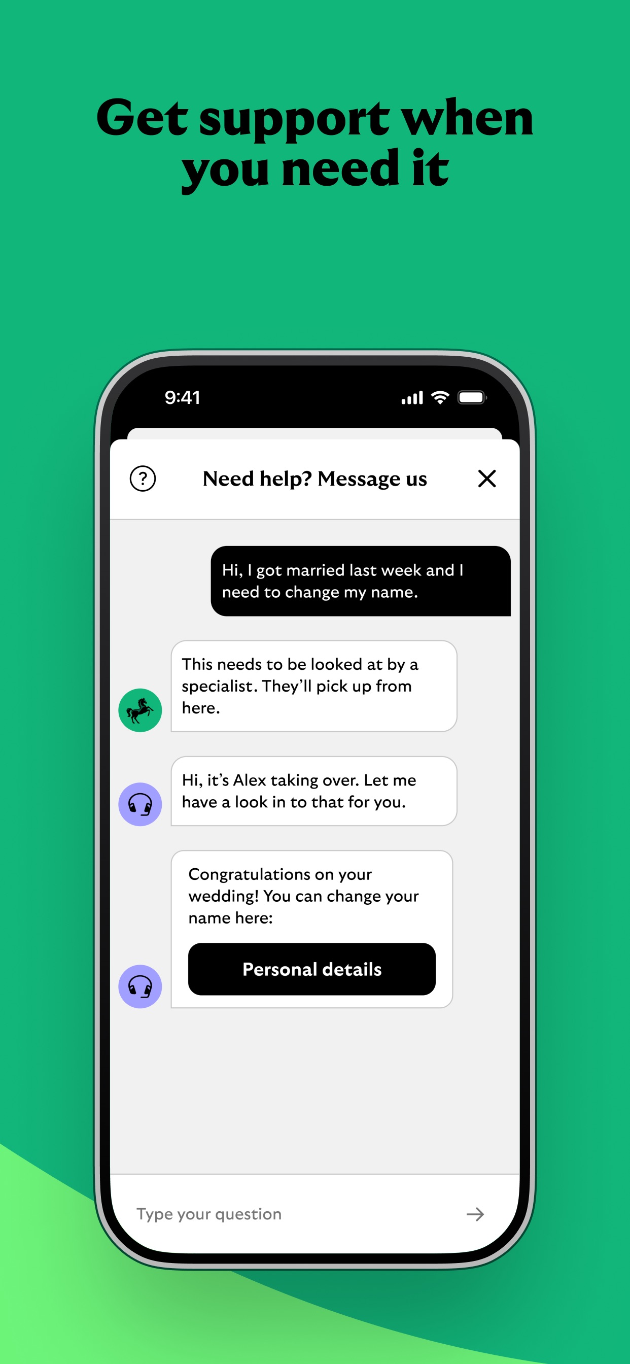 Lloyds Mobile Banking App Store screenshot 7: Get support when you need it