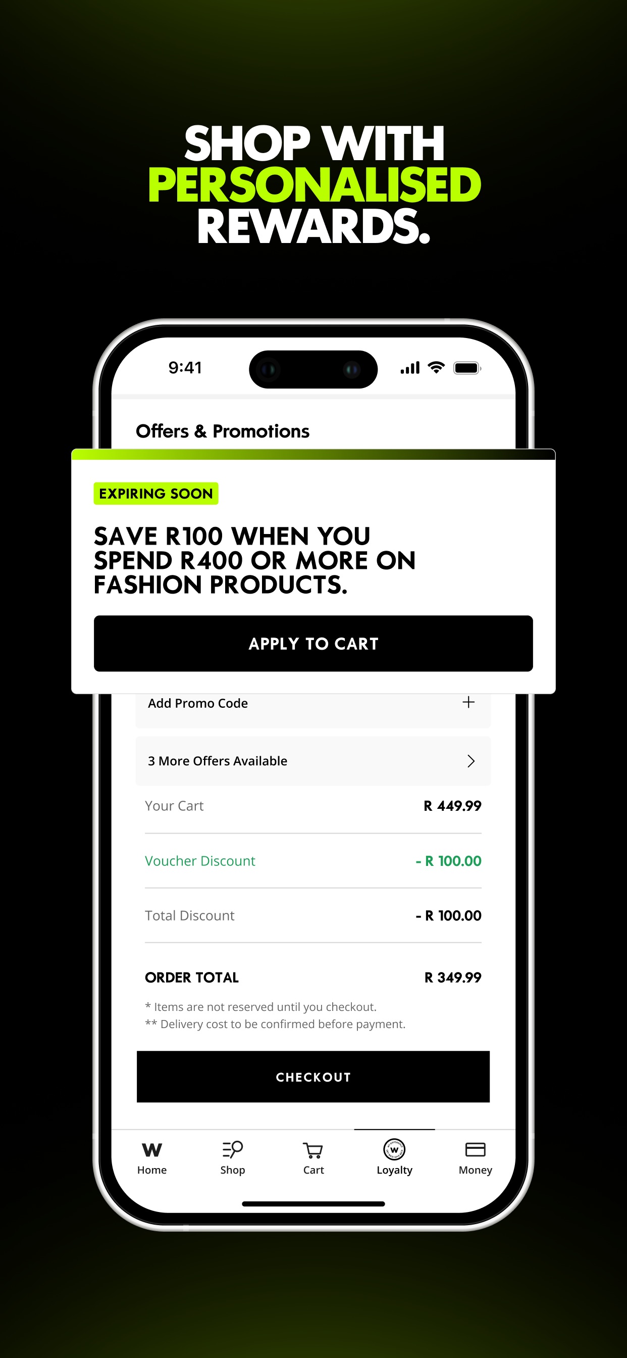 Woolworths App Store screenshot 7: SHOP WITH PERSONALISED REWARDS.