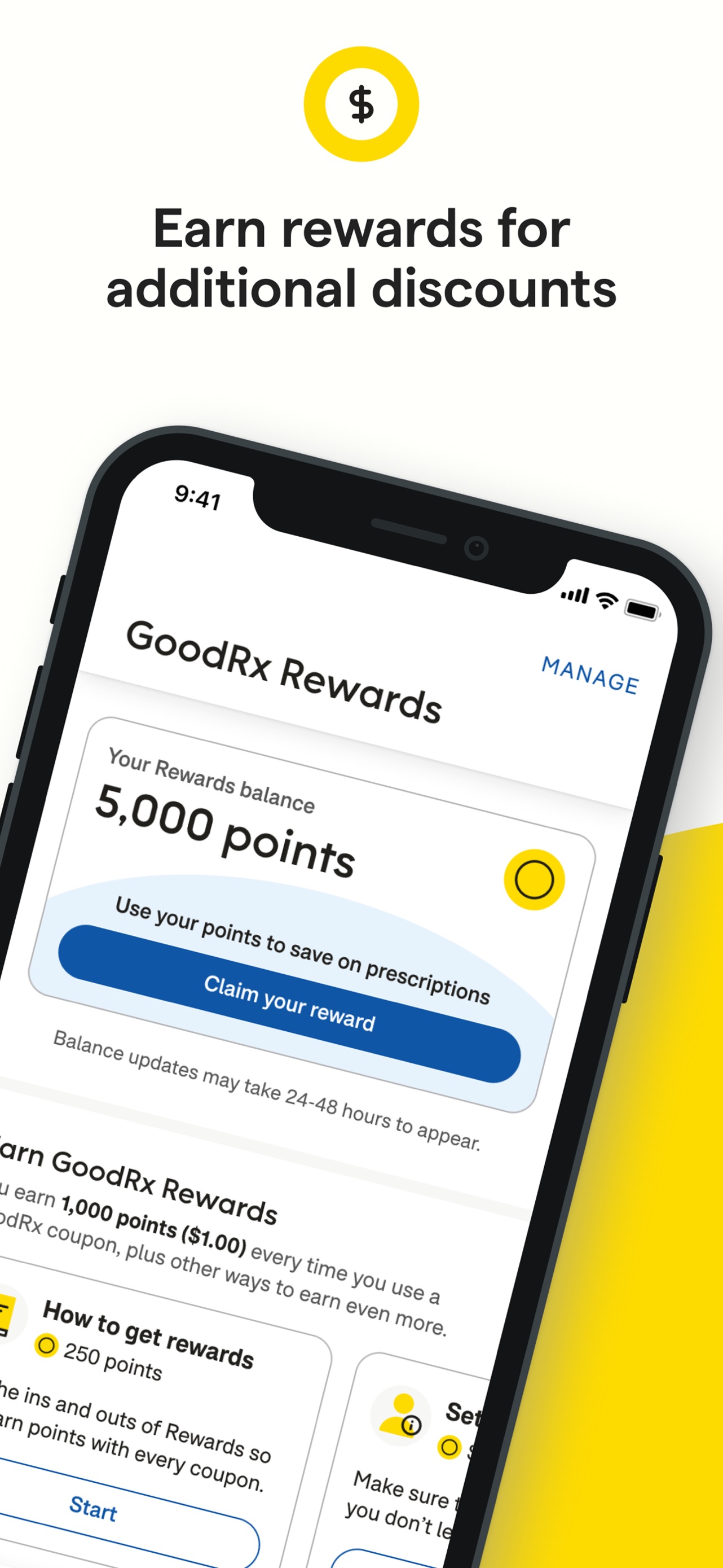 GoodRx App Store screenshot 7: Earn rewards for additional discounts
