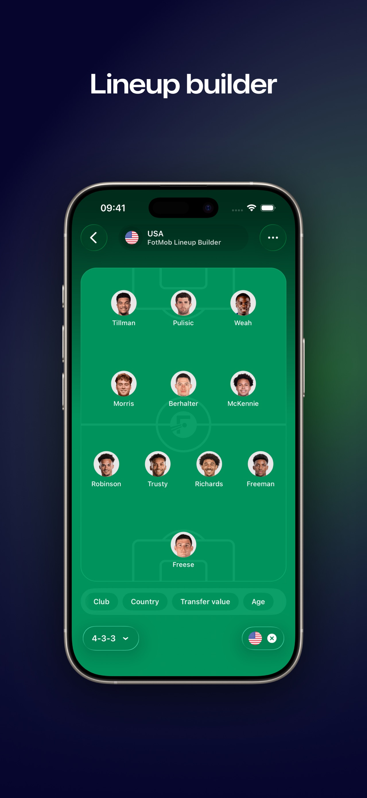 FotMob App Store screenshot 10: Lineup builder