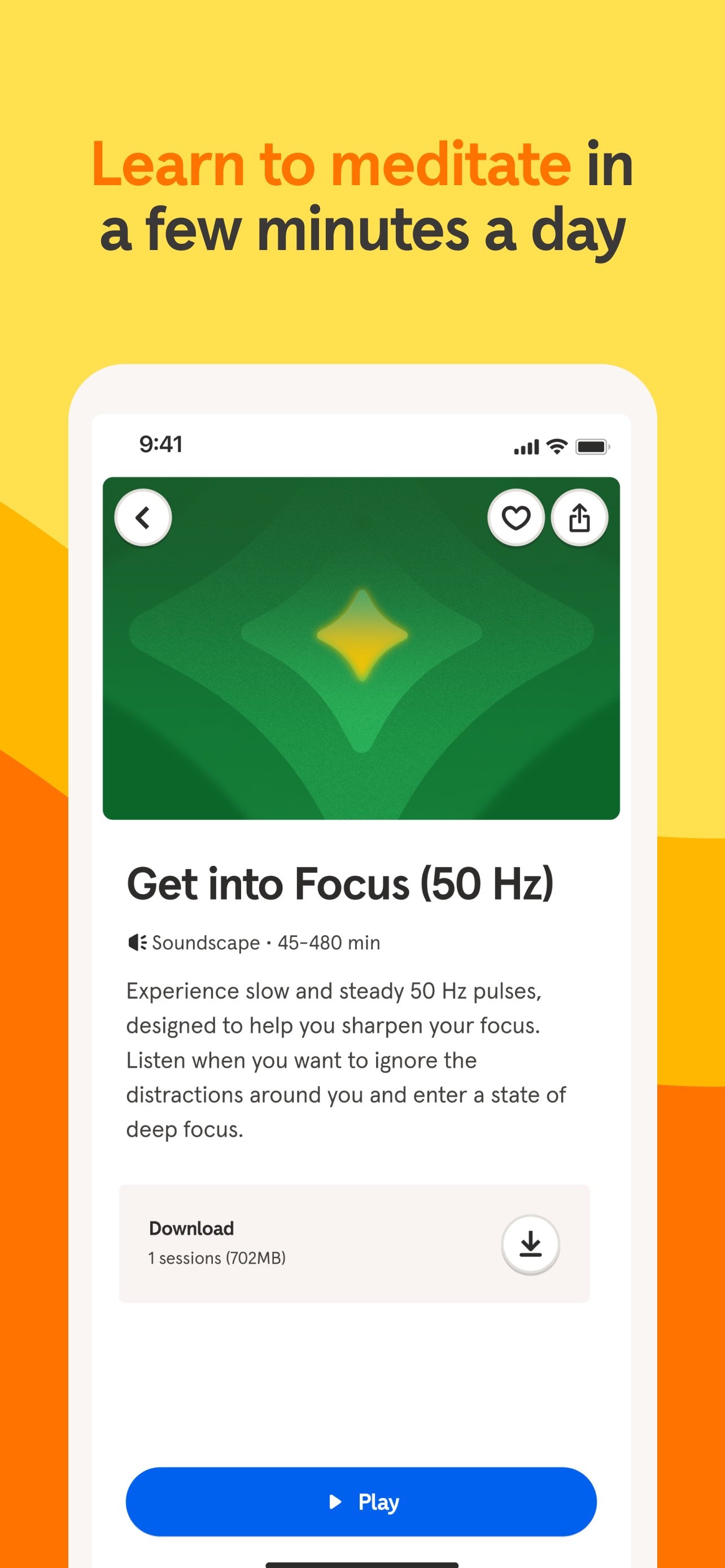 Headspace App Store screenshot 5: Learn to meditate in a few minutes a day