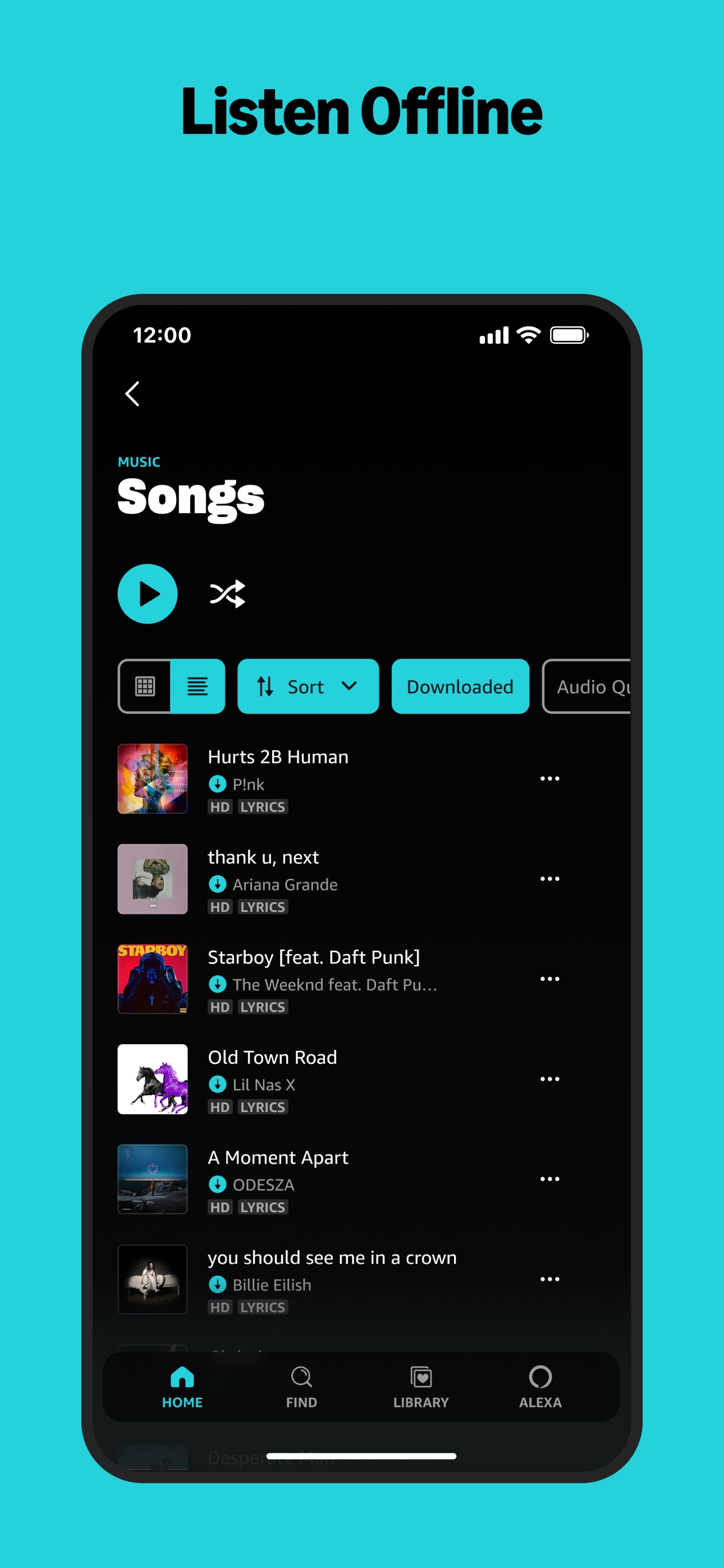 Amazon Music App Store screenshot 6: Listen Offline
