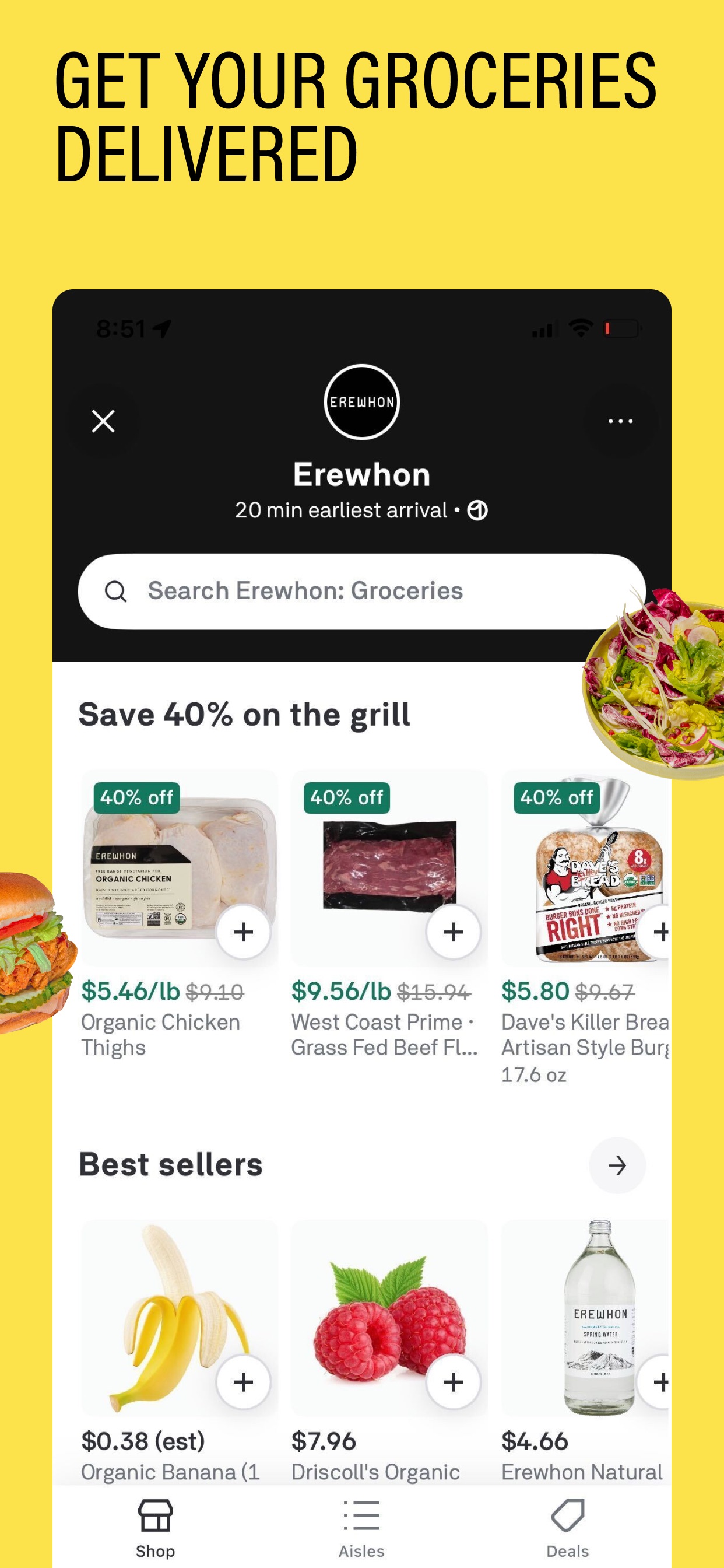 Postmates App Store screenshot 5: GET YOUR GROCERIES DELIVERED