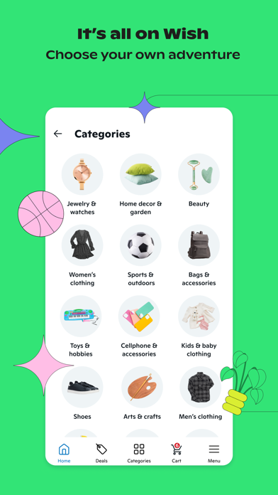 Wish App Store screenshot: It's all on Wish
Choose your own adventure