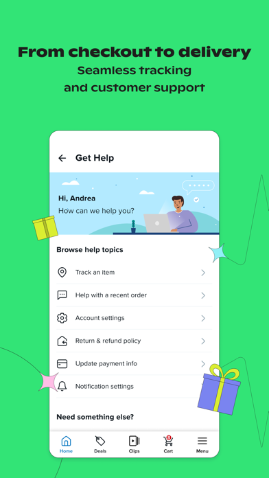 Wish App Store screenshot 5: From checkout to delivery
Seamless tracking and customer support