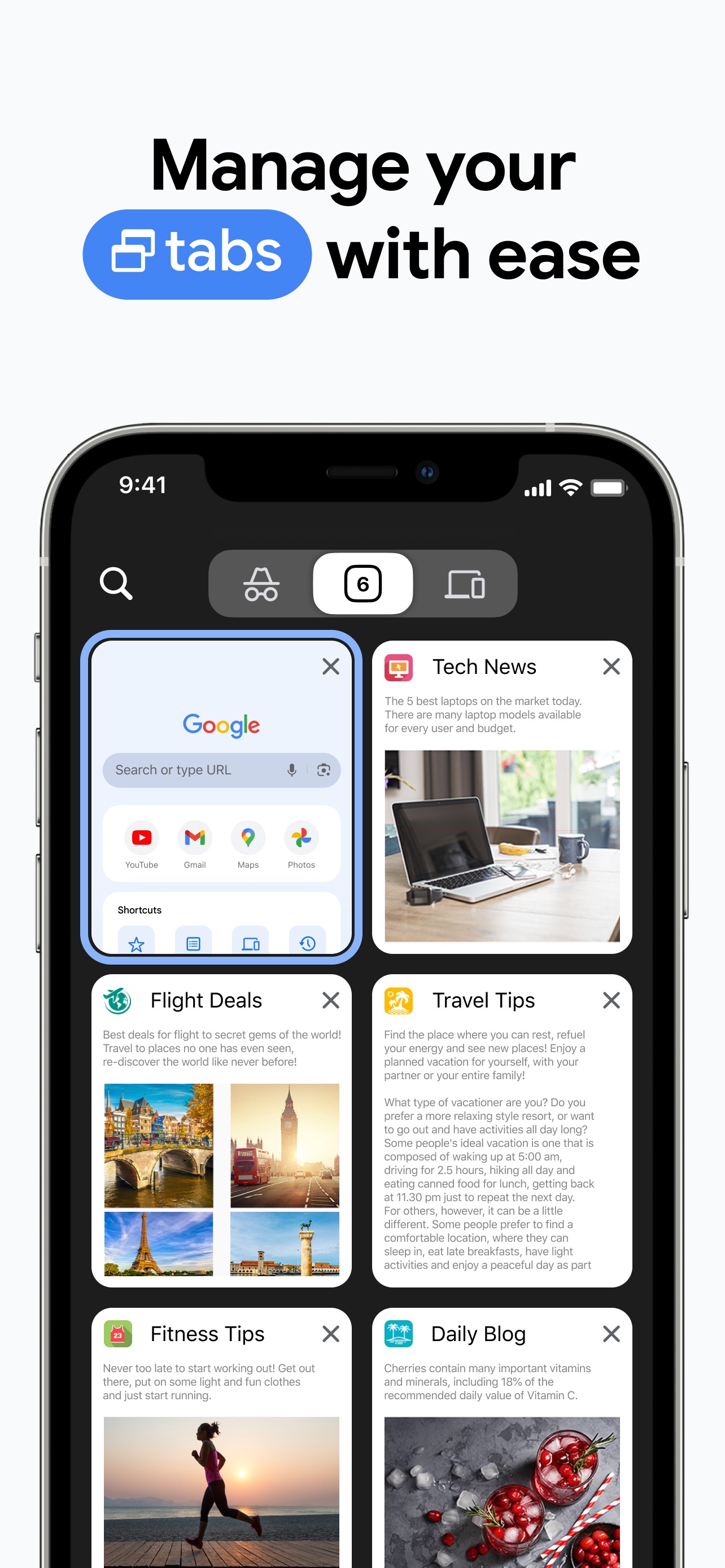 Google Chrome App Store screenshot 6: Manage your tabs with ease