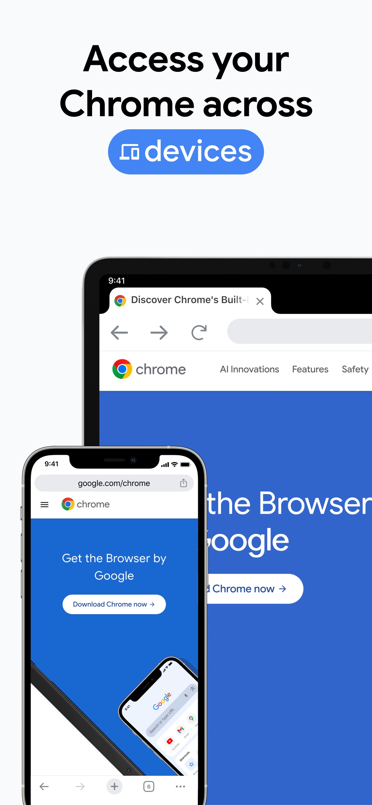 Google Chrome App Store screenshot: Access your Chrome across devices