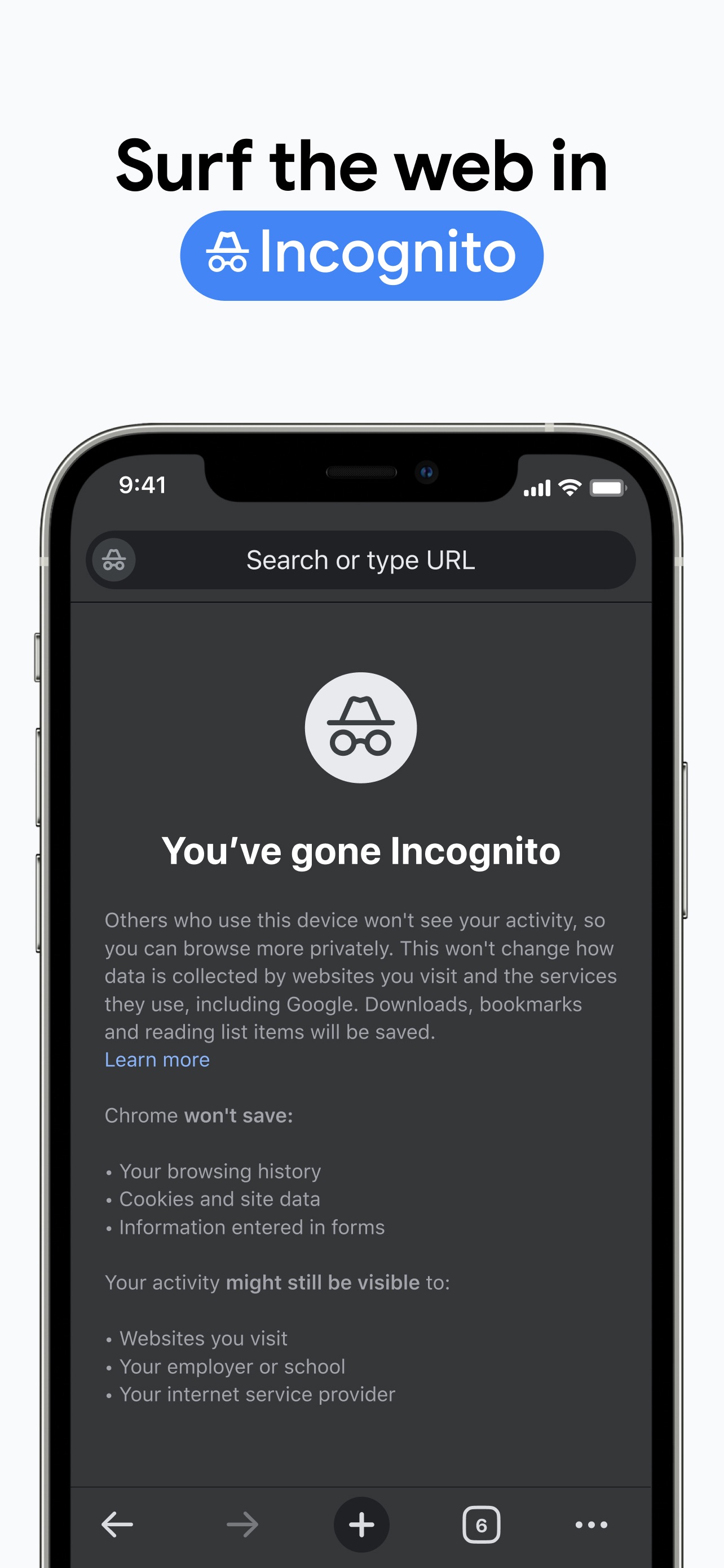 Google Chrome App Store screenshot 8: Surf the web in Incognito