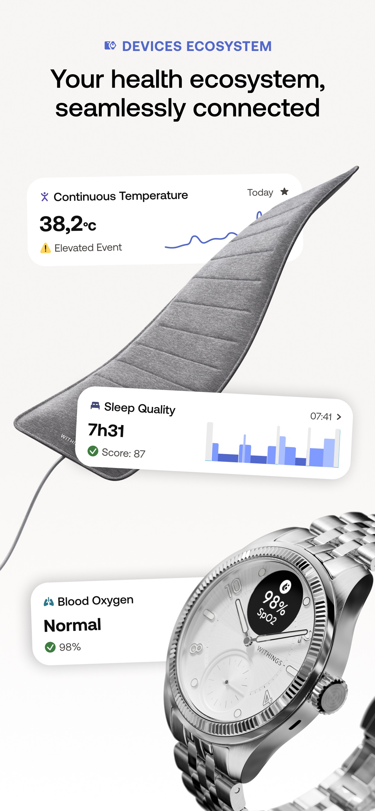Withings Health Mate App Store screenshot 6: Your health ecosystem, seamlessly connected