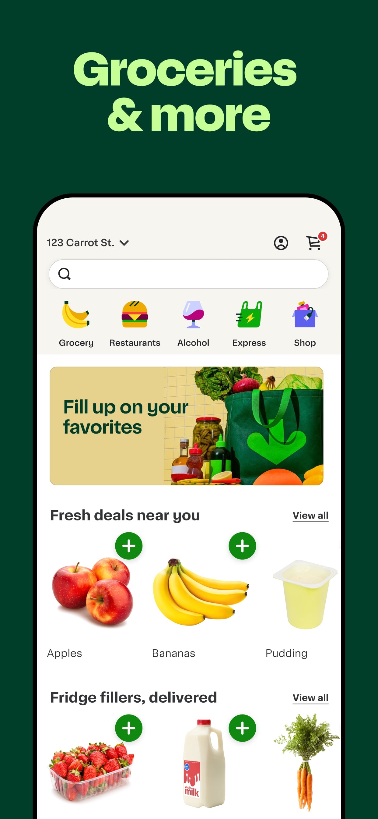 Instacart App Store screenshot: Groceries & more