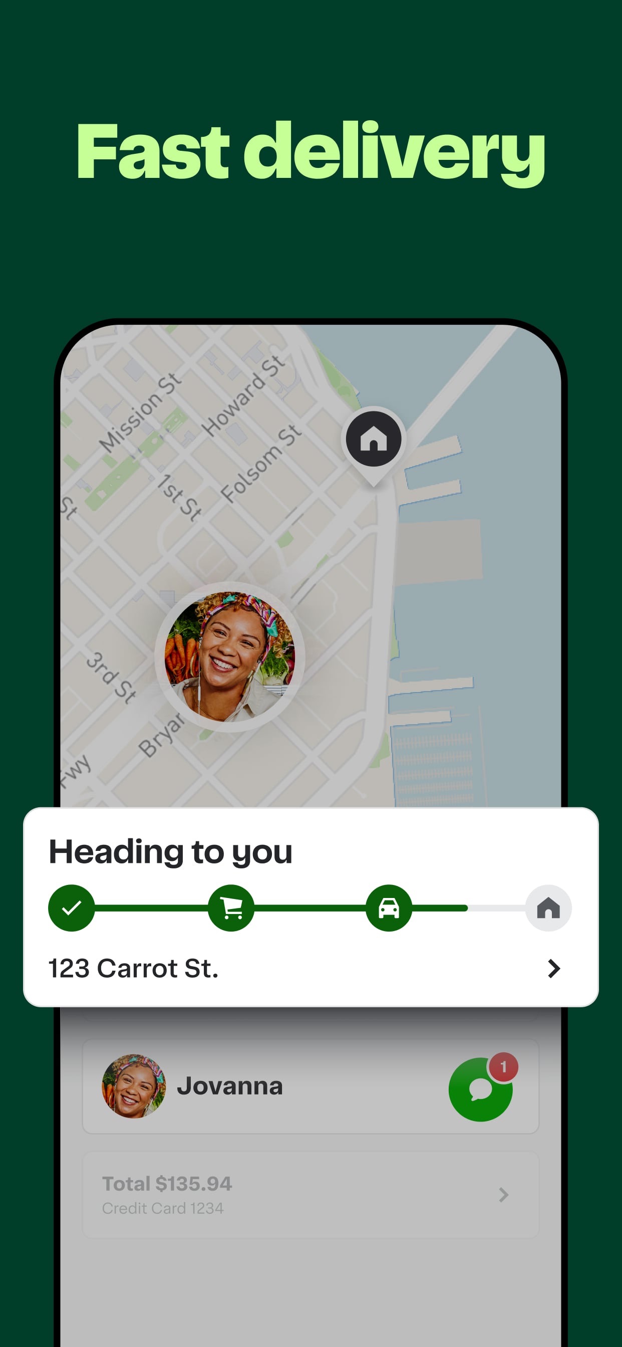 Instacart App Store screenshot: Fast delivery