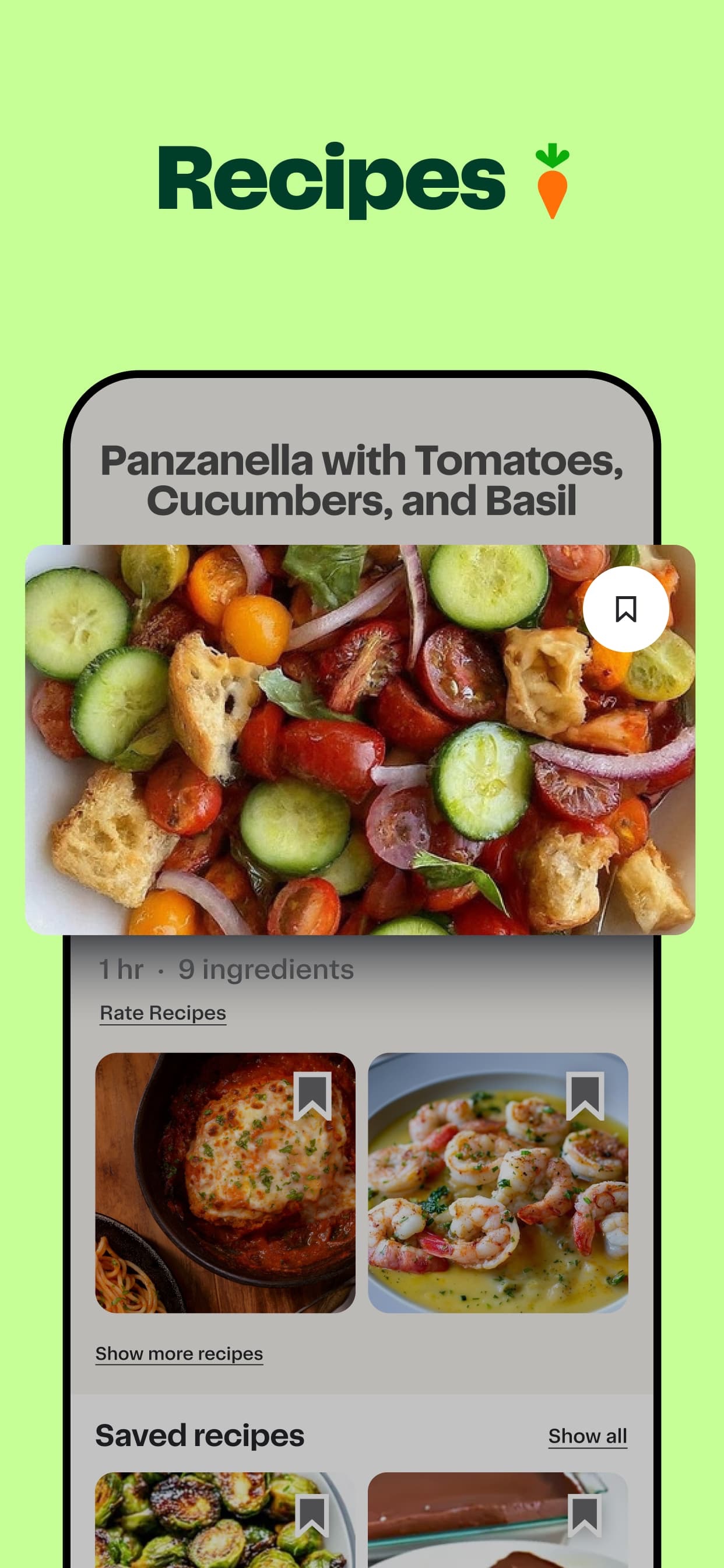 Instacart App Store screenshot 8: Recipes 🥕