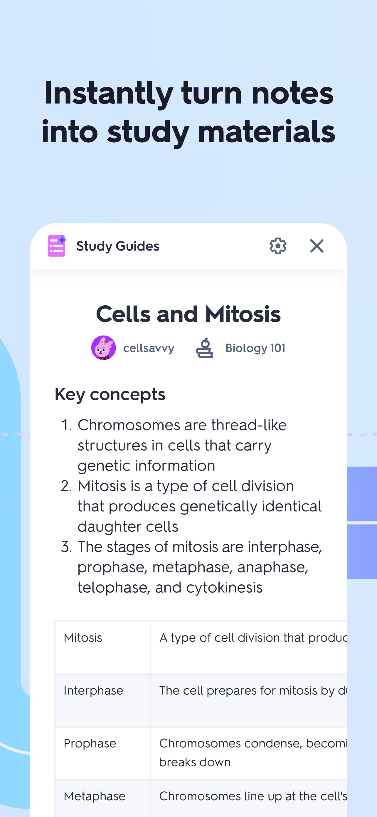 Quizlet App Store screenshot 5: Instantly turn notes into study materials