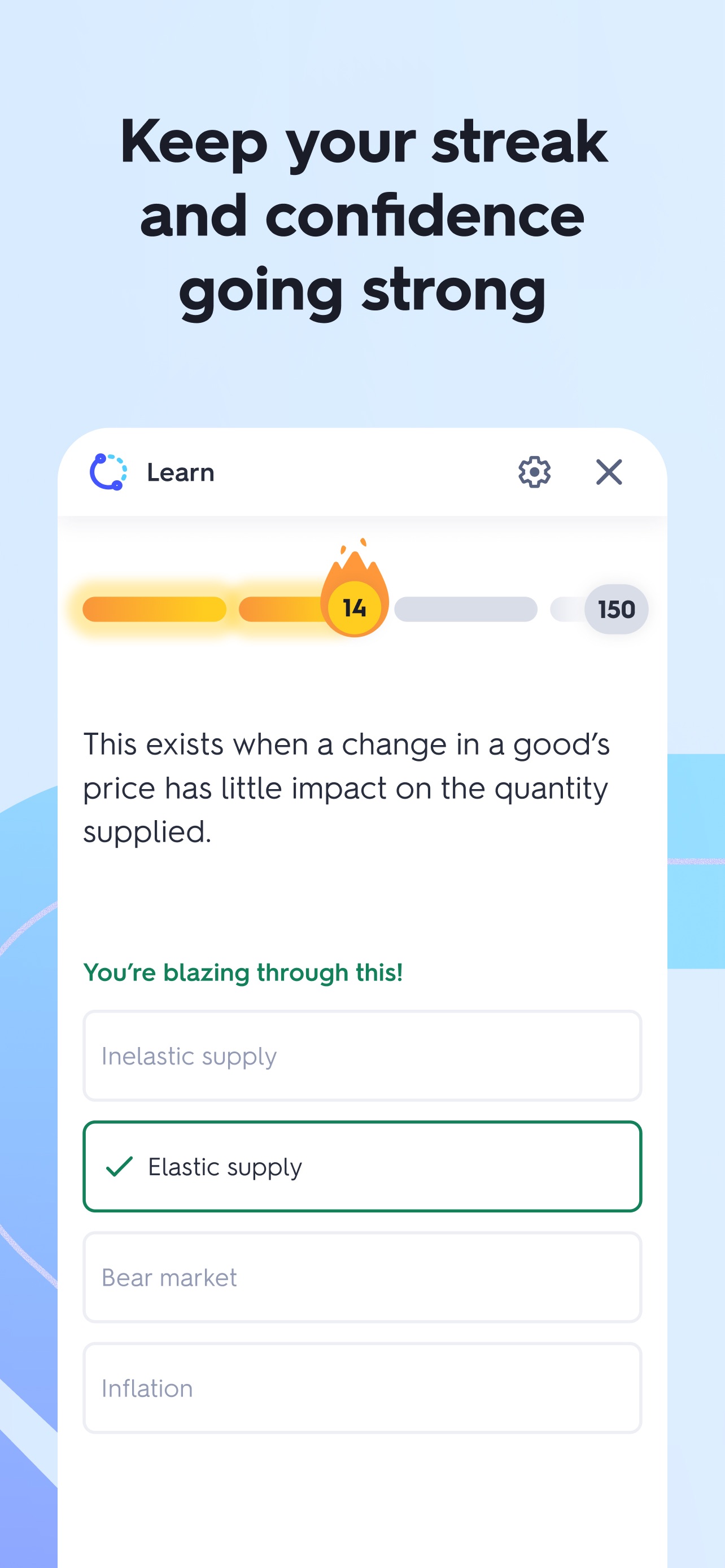 Quizlet App Store screenshot 7: Keep your streak and confidence going strong