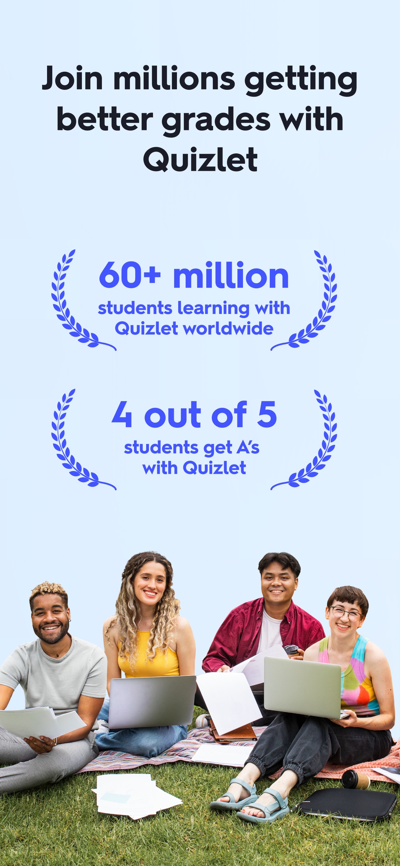 Quizlet App Store screenshot 9: Join millions getting better grades with Quizlet