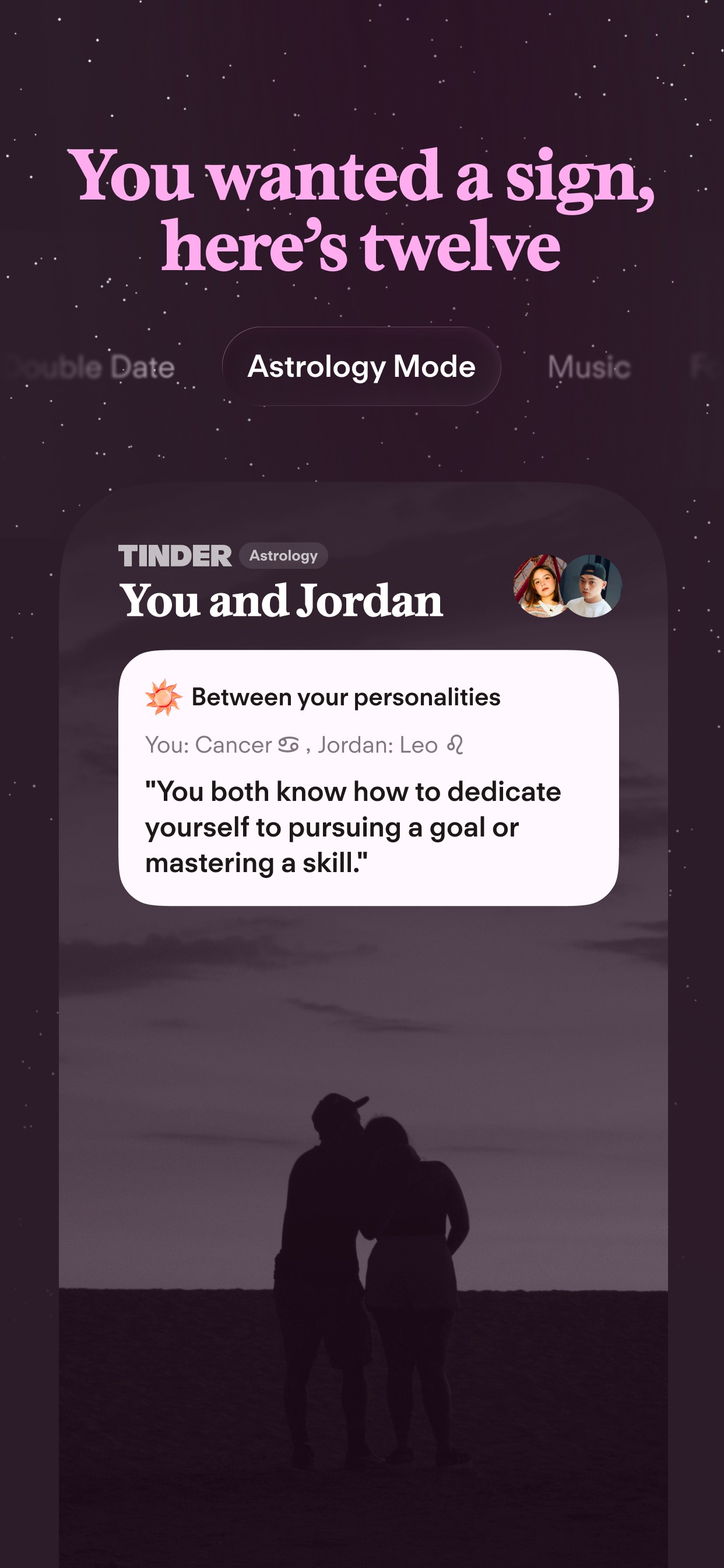 Tinder App Store screenshot 6: You wanted a sign, here’s twelve