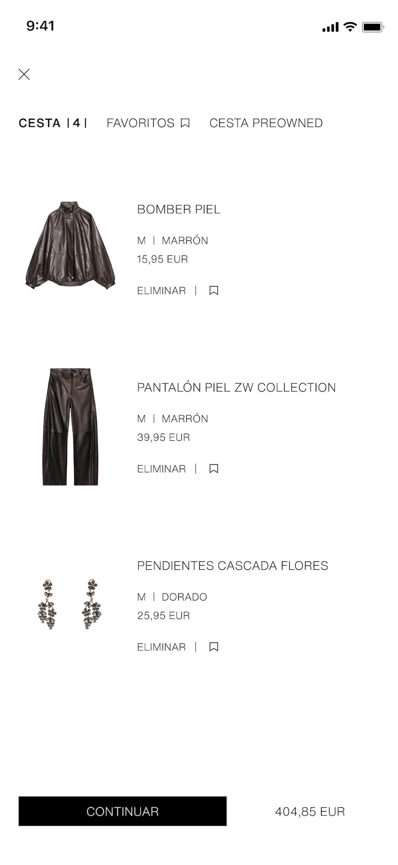 ZARA App Store screenshot: listing design