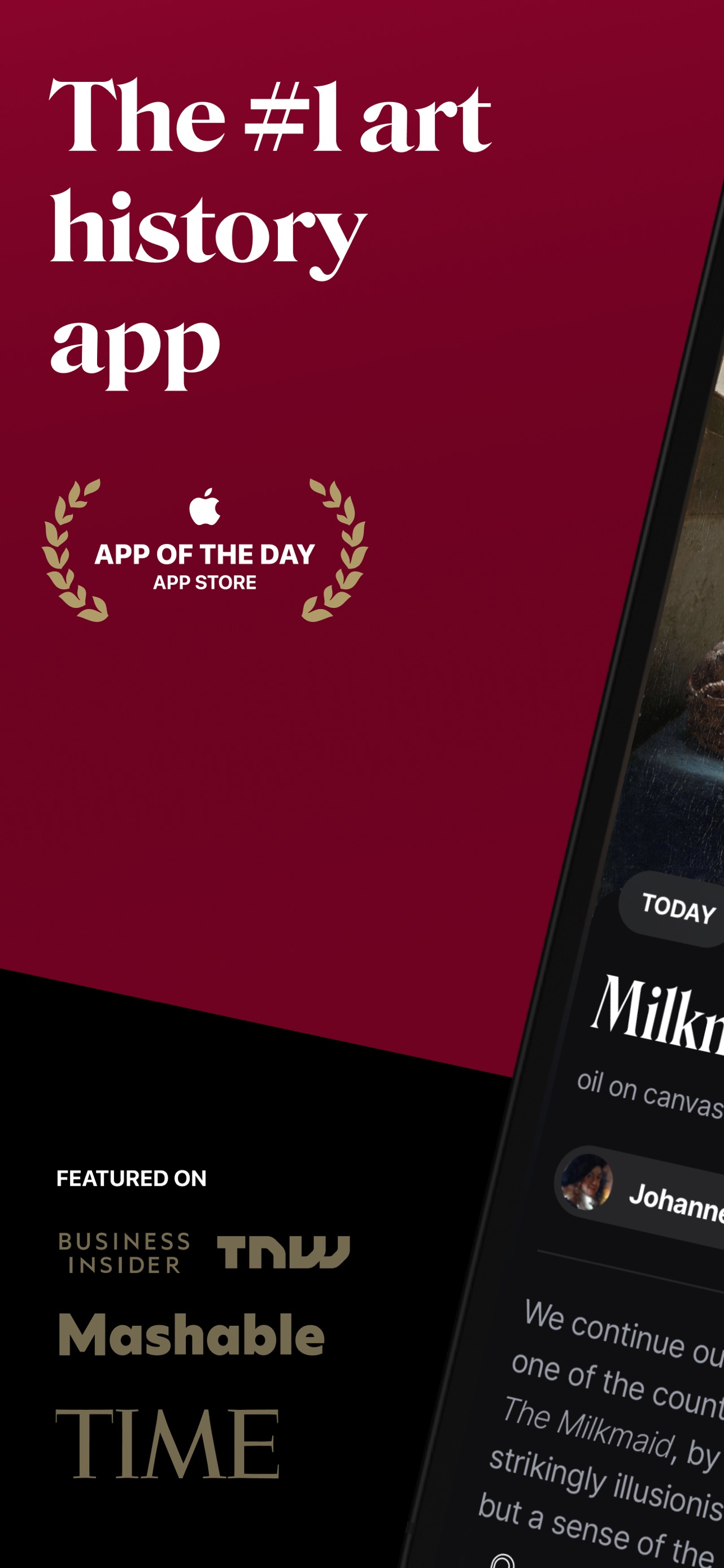 DailyArt App Store screenshot: The #1 art history app
