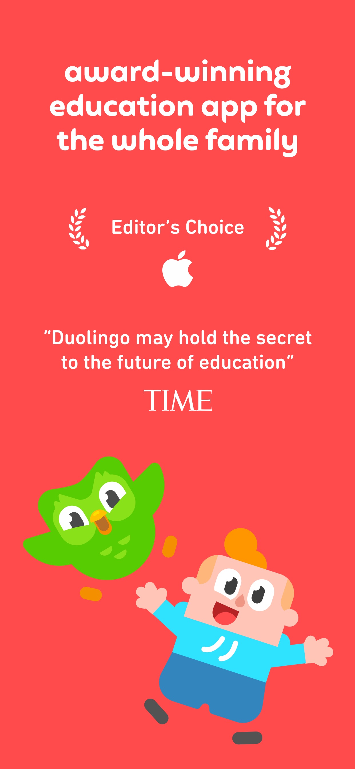 Duolingo App Store screenshot 10: award-winning education app for the whole family