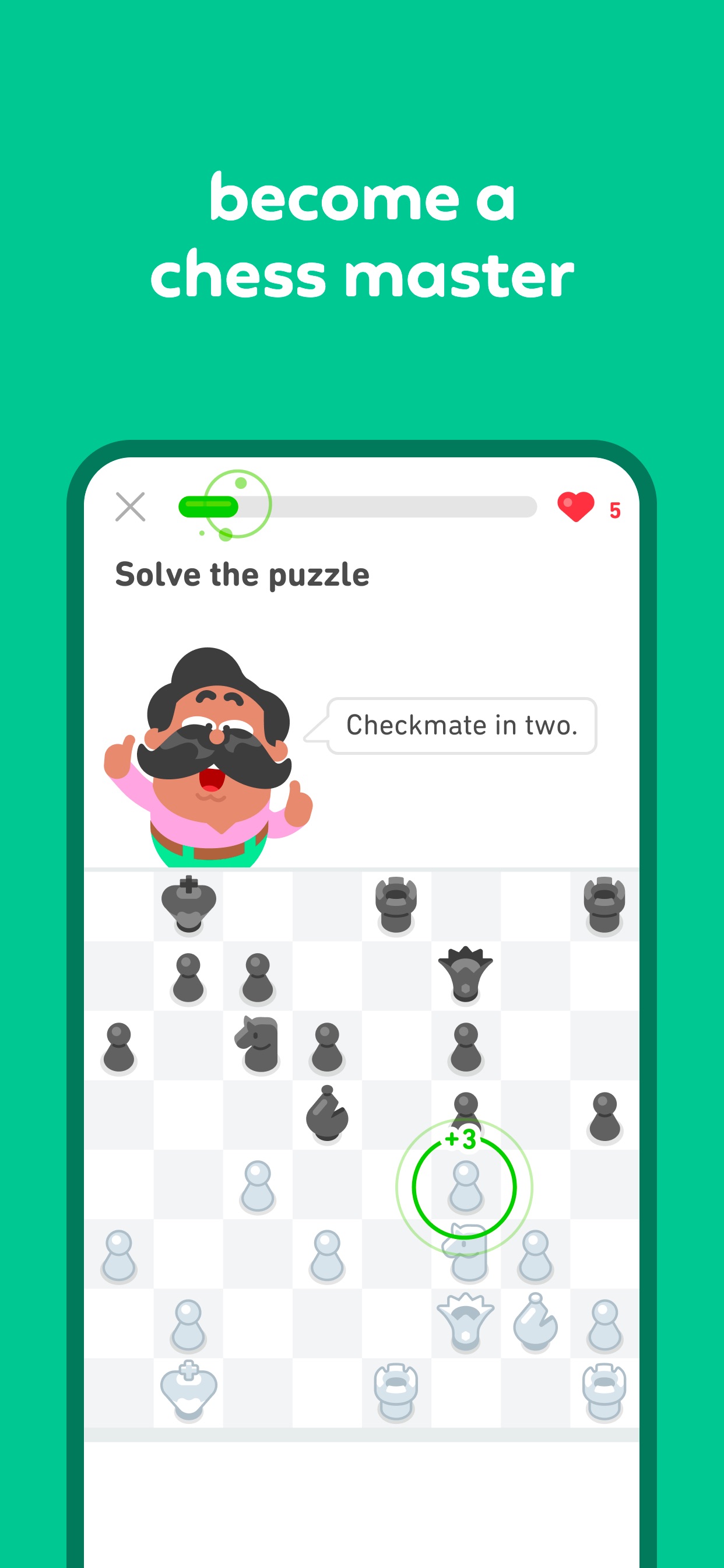 Duolingo App Store screenshot 9: become a chess master
