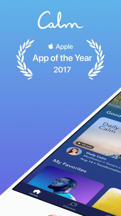 Calm App Store screenshot: listing design