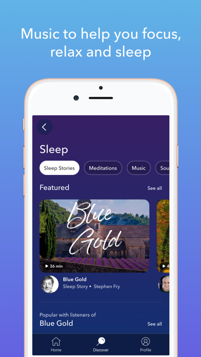 Calm App Store screenshot 5: Music to help you focus, relax and sleep