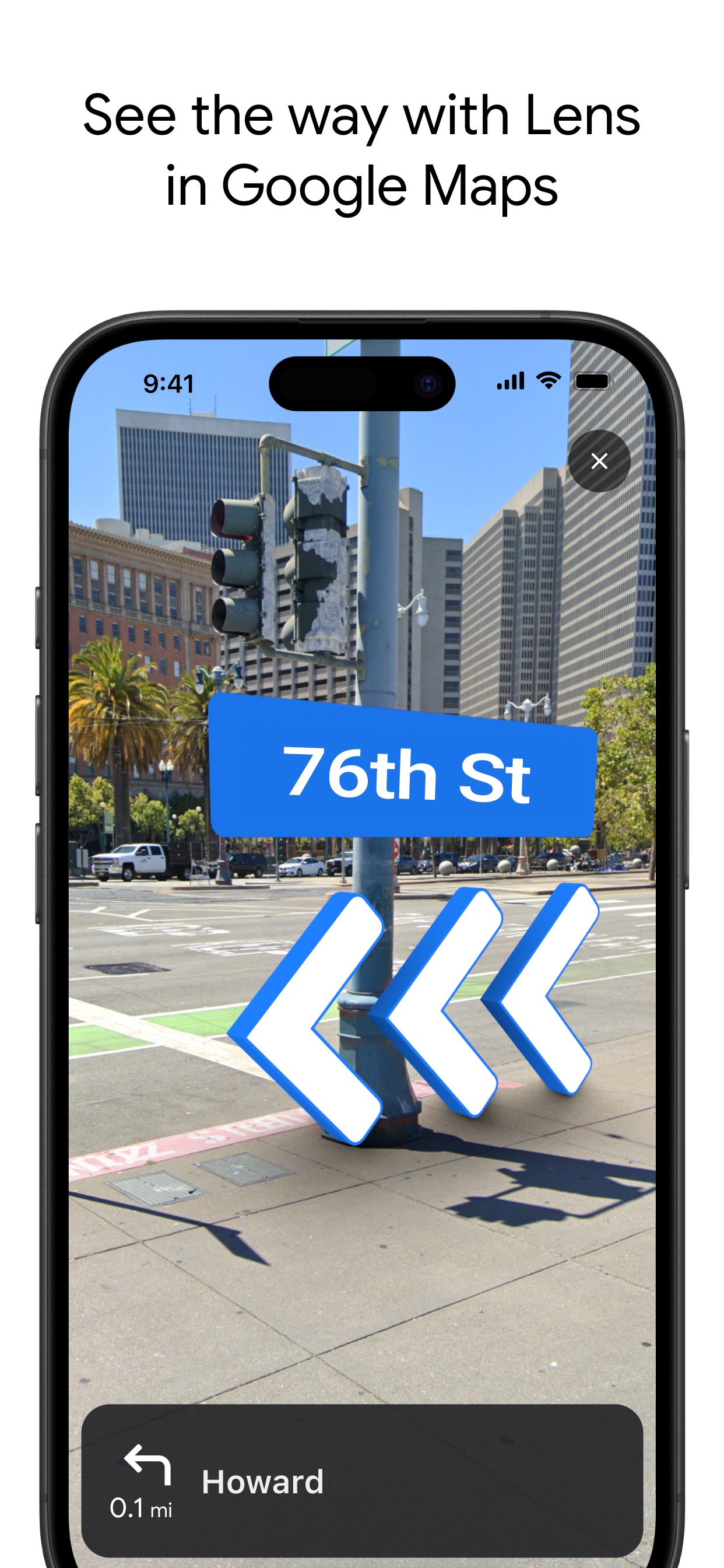 Google Maps App Store screenshot 8: See the way with Lens in Google Maps